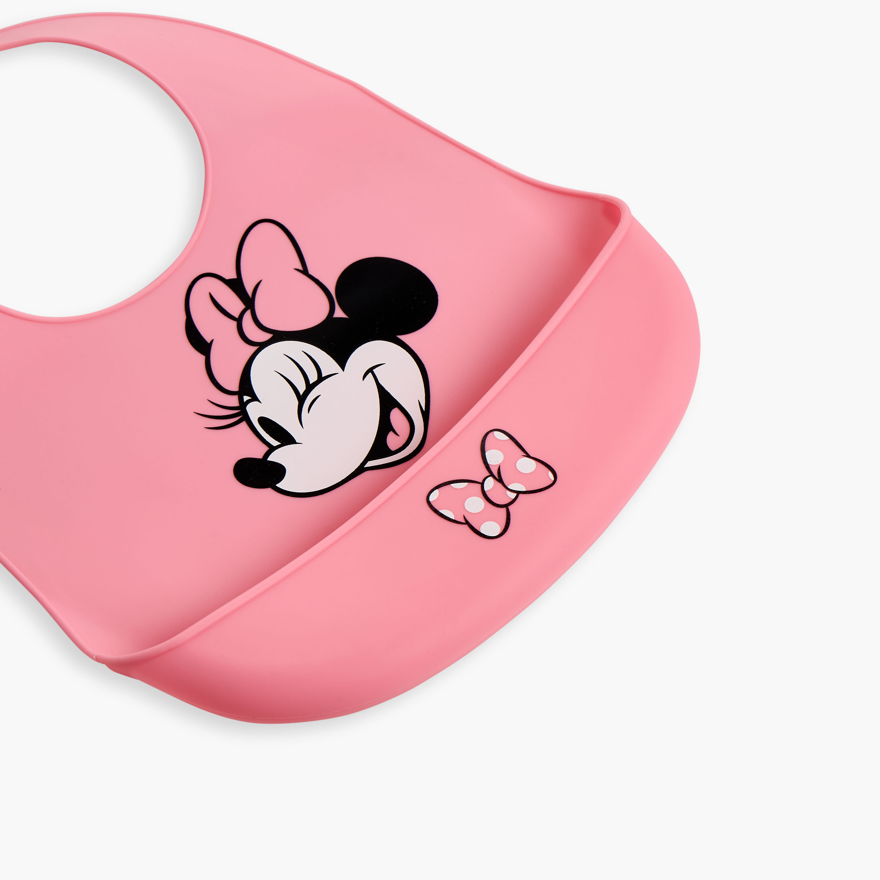مريلة سيليكون بطبعات ميني ماوس وزر إغلاق من ديزني-baby-feeding-bibs-image-2