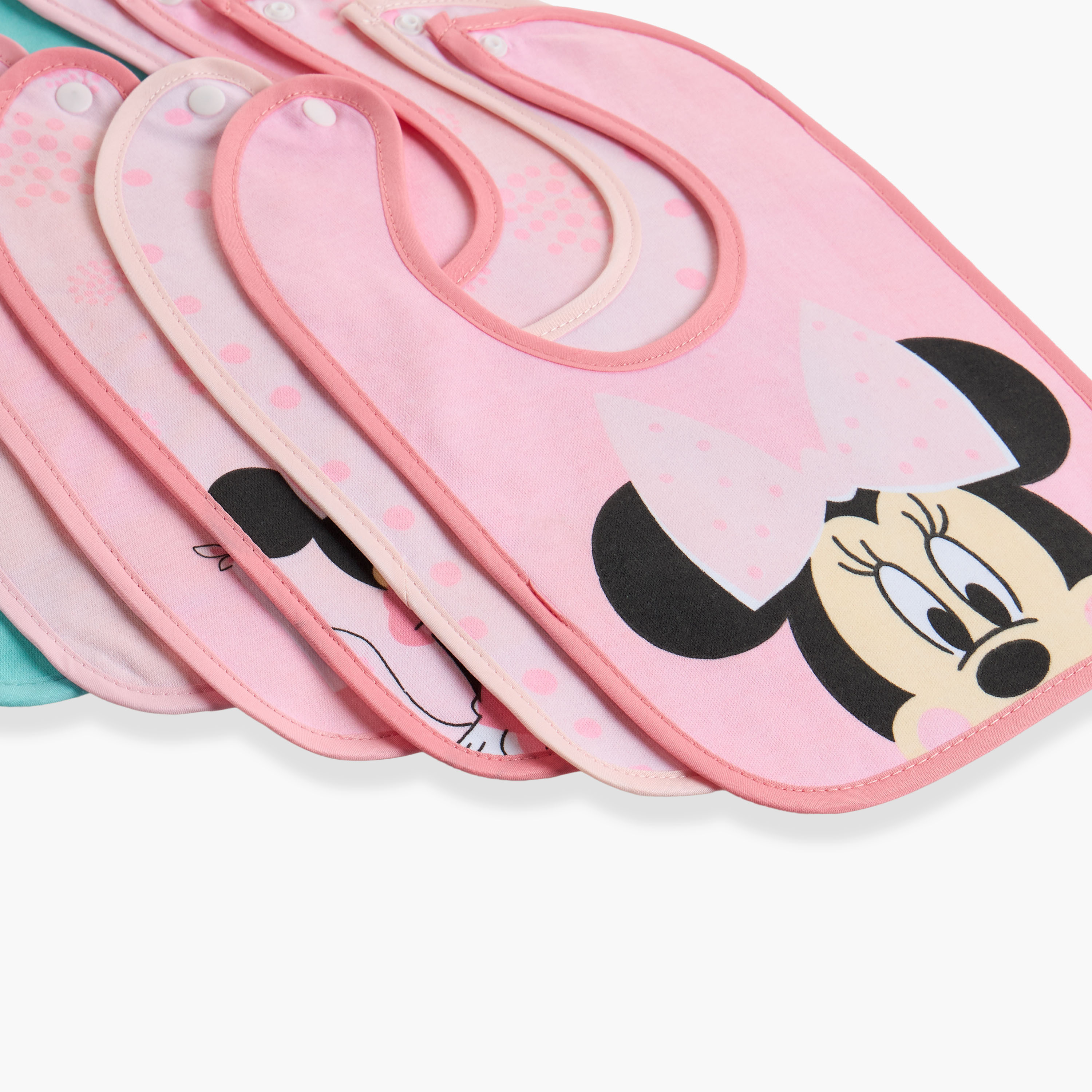 مرايل بطبعات ميني ماوس وأزرار إغلاق من ديزني - طقم 6 قطع-baby-feeding-bibs-image-10