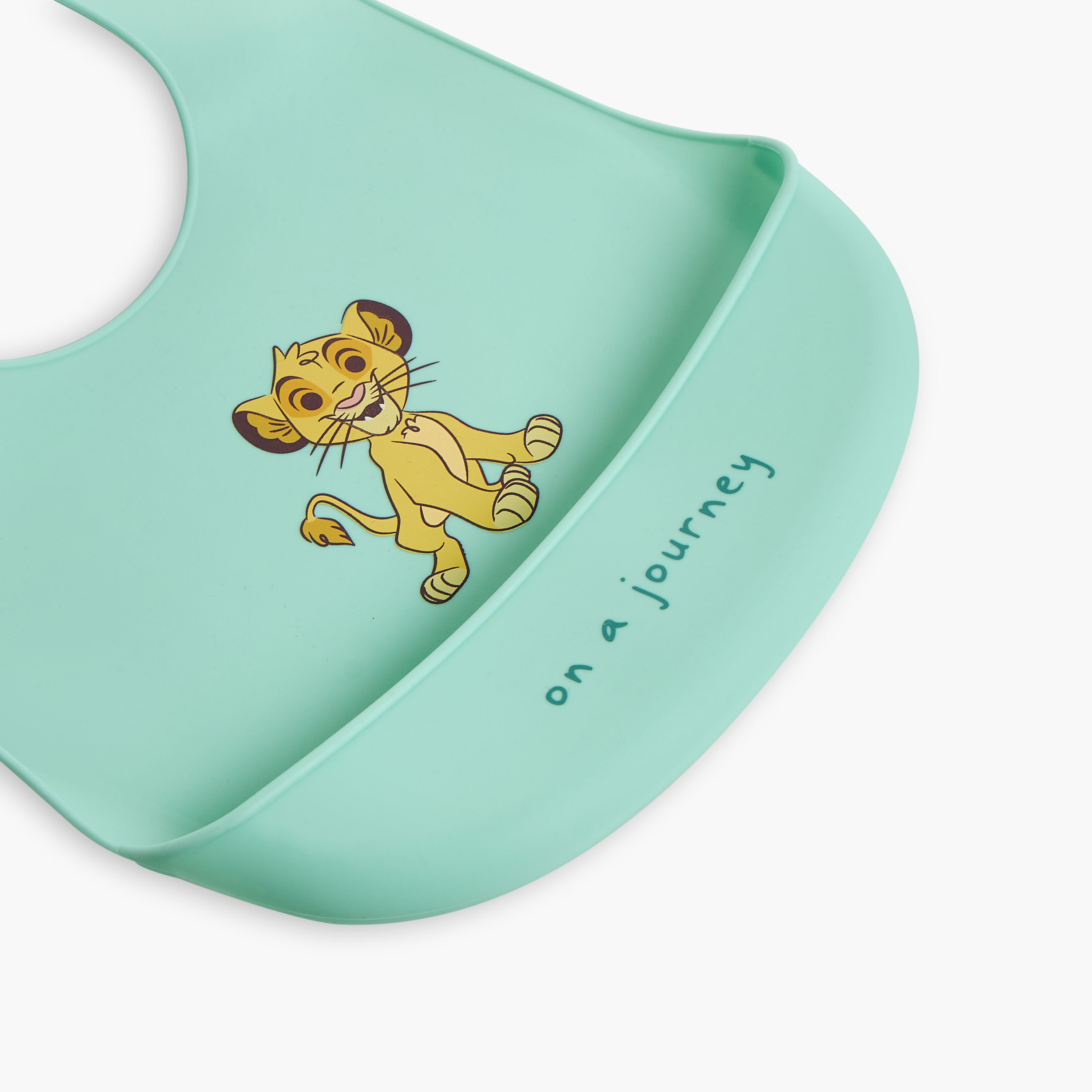 Disney The Lion King Print Silicone Bib with Button Closure-baby-feeding-bibs-image-2