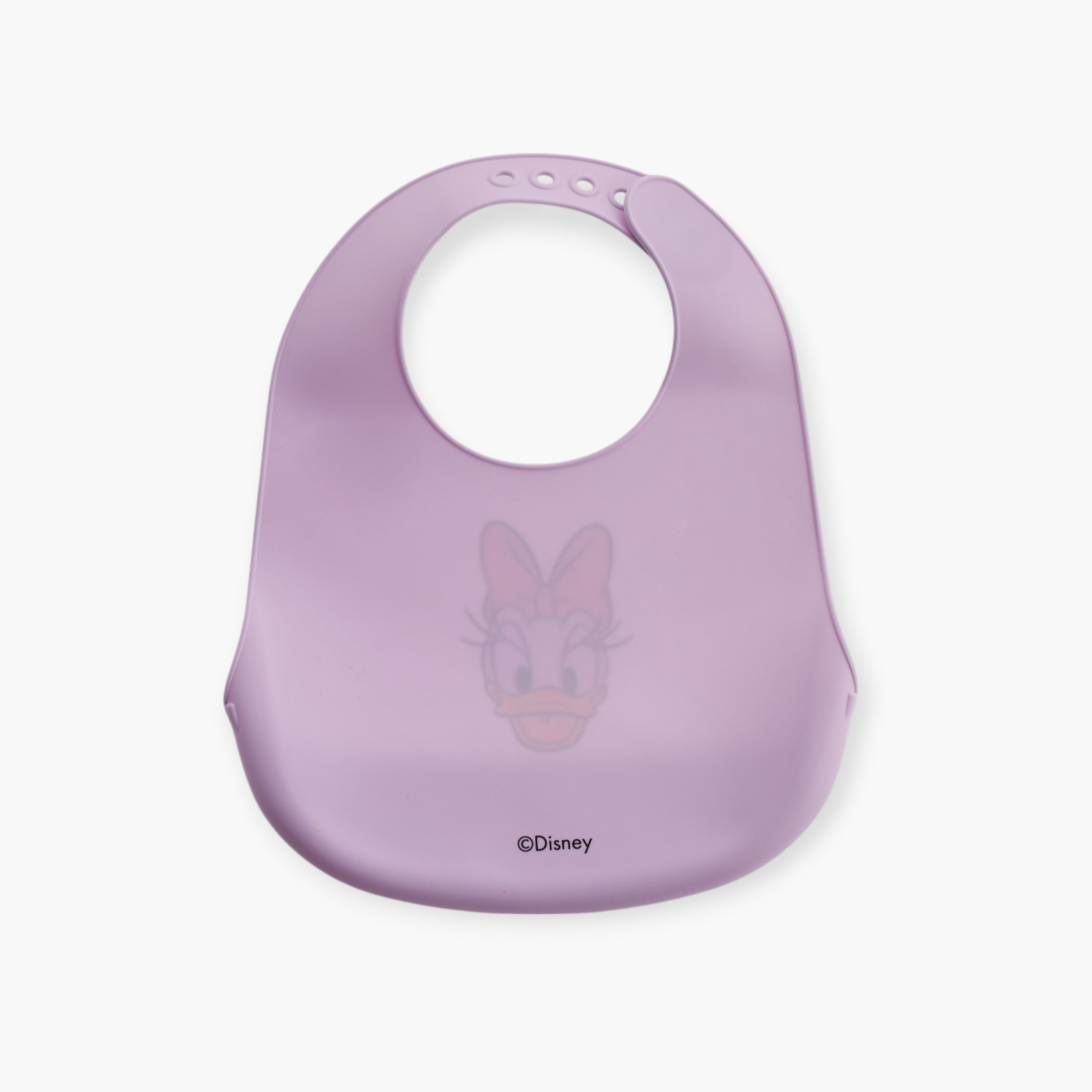 Disney Daisy Duck Print Silicone Bib-baby-feeding-bibs-image-2