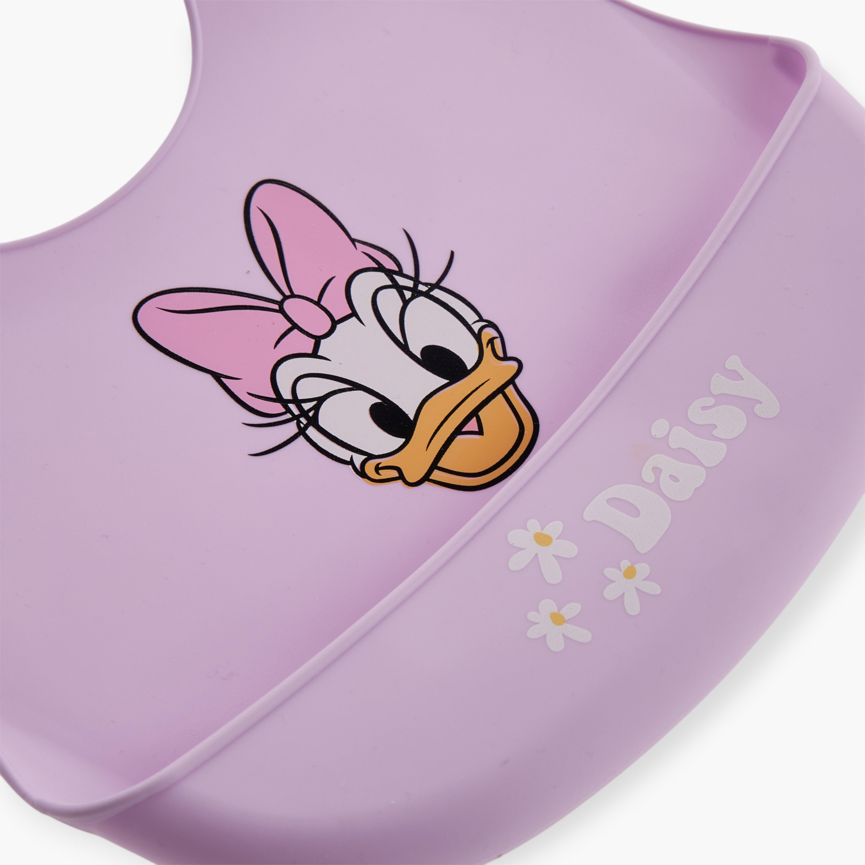 Disney Daisy Duck Print Silicone Bib-baby-feeding-bibs-image-3