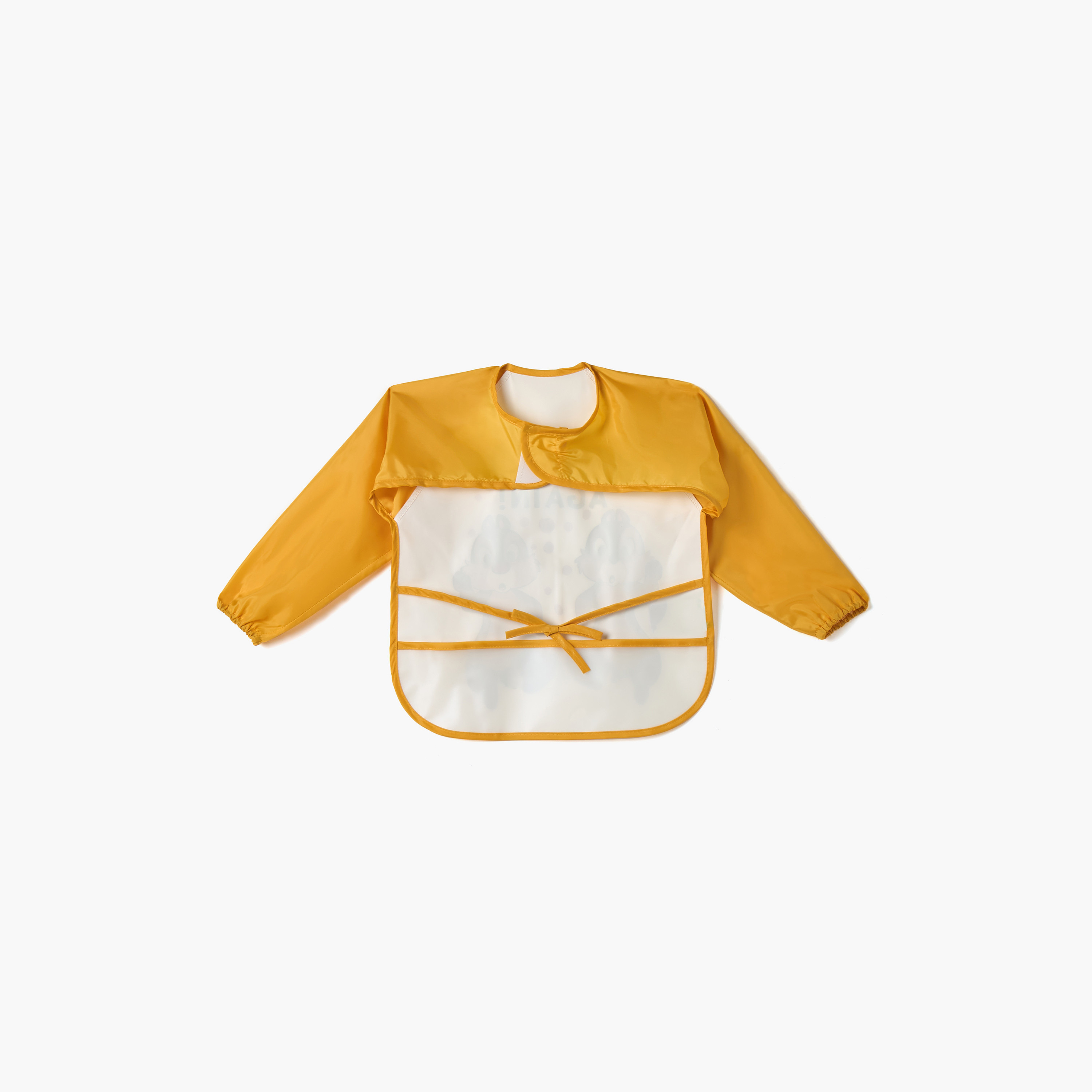 Disney Chip and Dale Print Bib with Long Sleeves and Tie-Ups-baby-feeding-bibs-image-2
