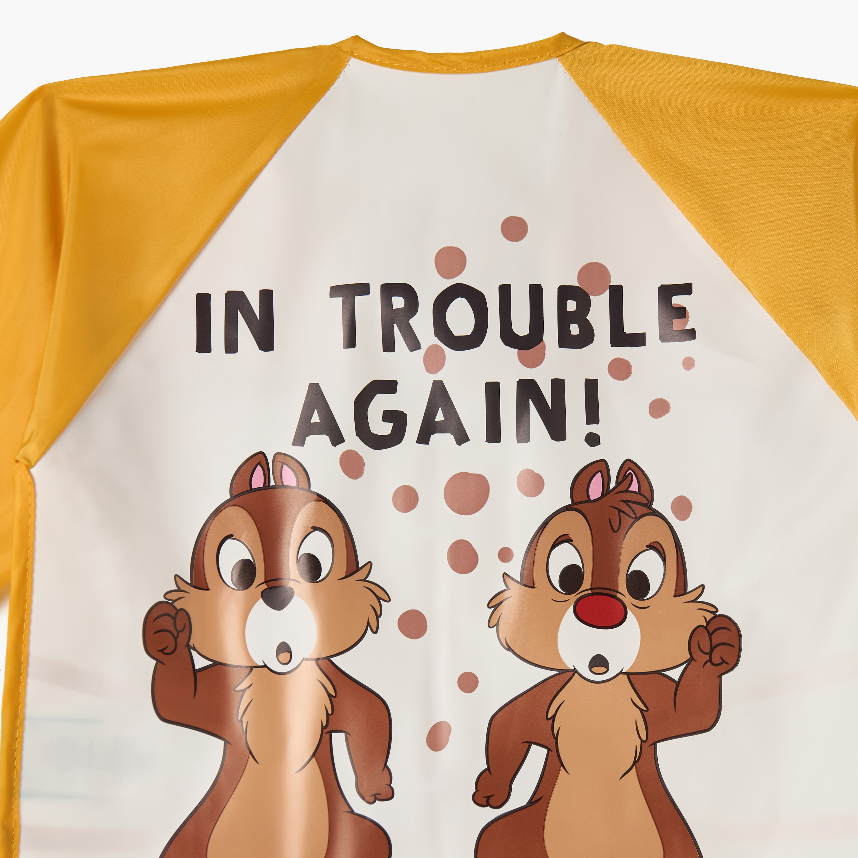 Disney Chip and Dale Print Bib with Long Sleeves and Tie-Ups-baby-feeding-bibs-image-3