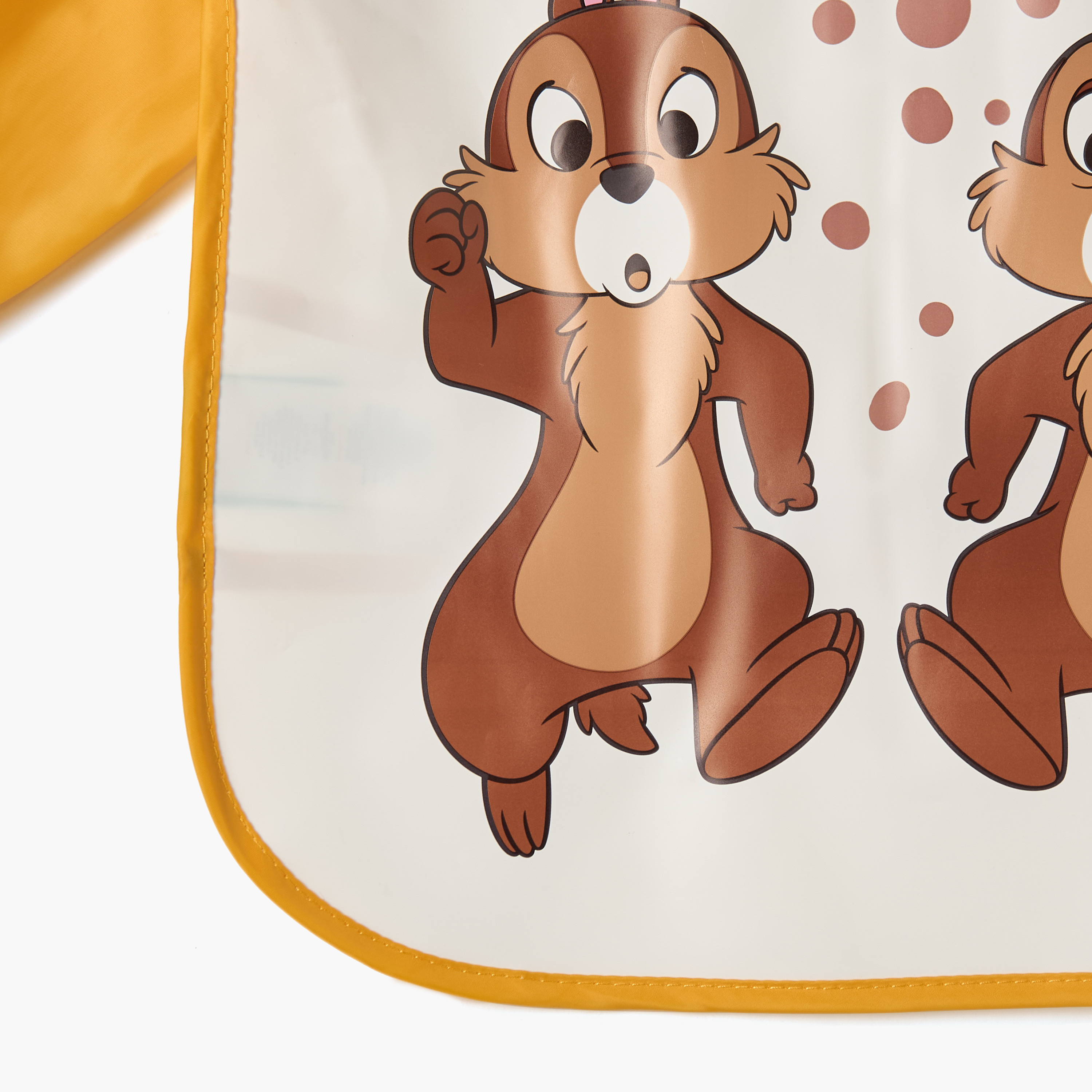 Disney Chip and Dale Print Bib with Long Sleeves and Tie-Ups-baby-feeding-bibs-image-4