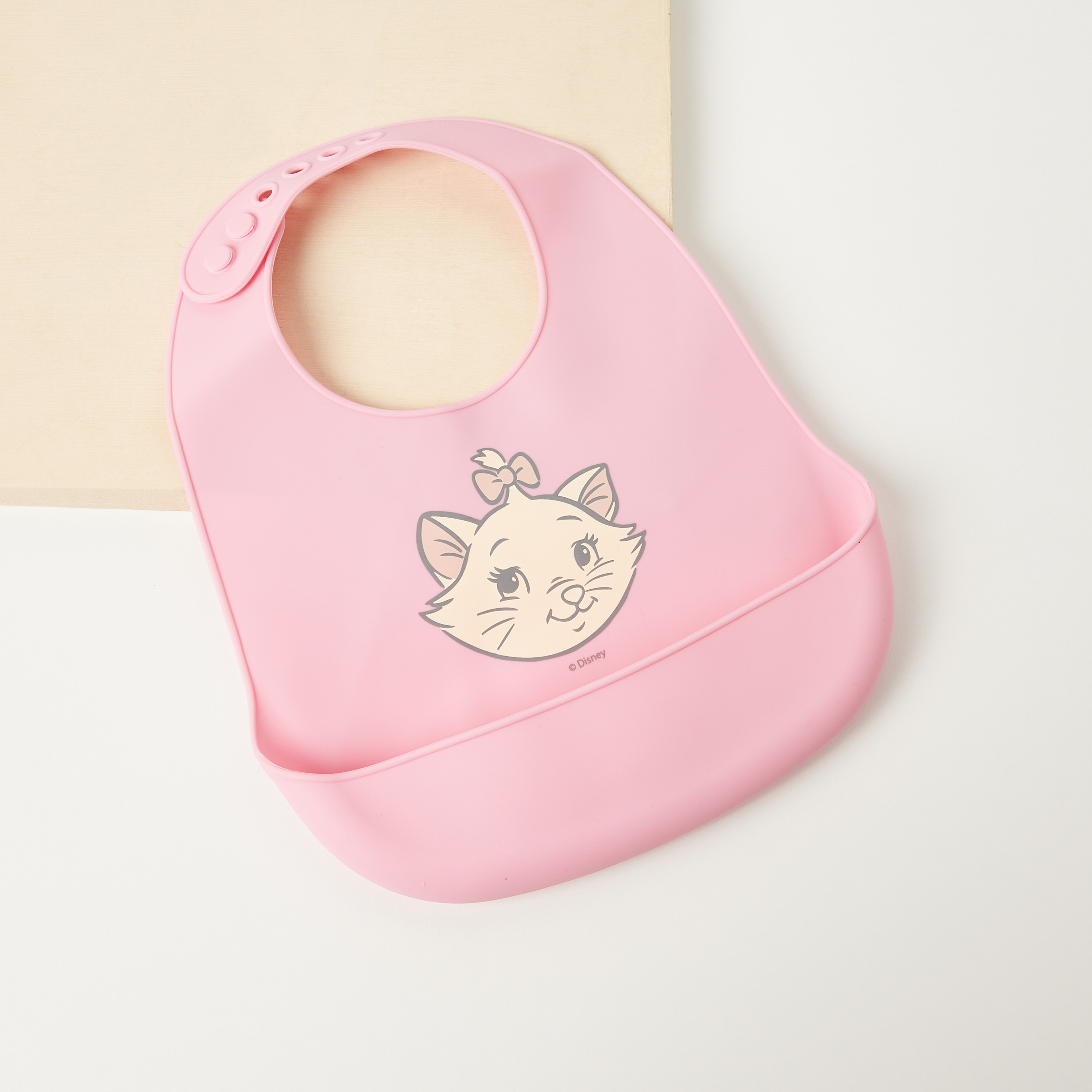 مريلة سيليكون بطبعات القطة ماري من ديزني-baby-feeding-bibs-image-1