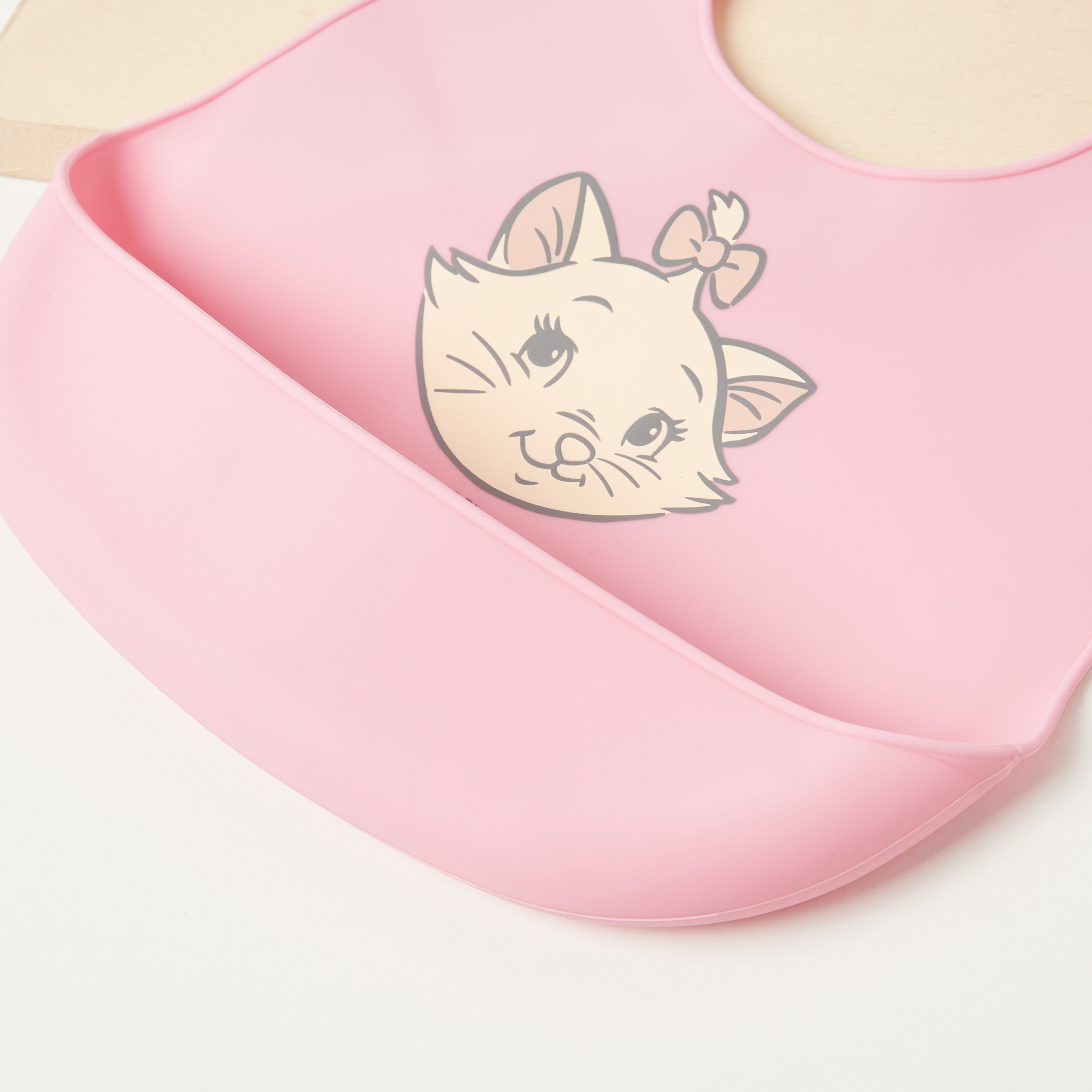 مريلة سيليكون بطبعات القطة ماري من ديزني-baby-feeding-bibs-image-2