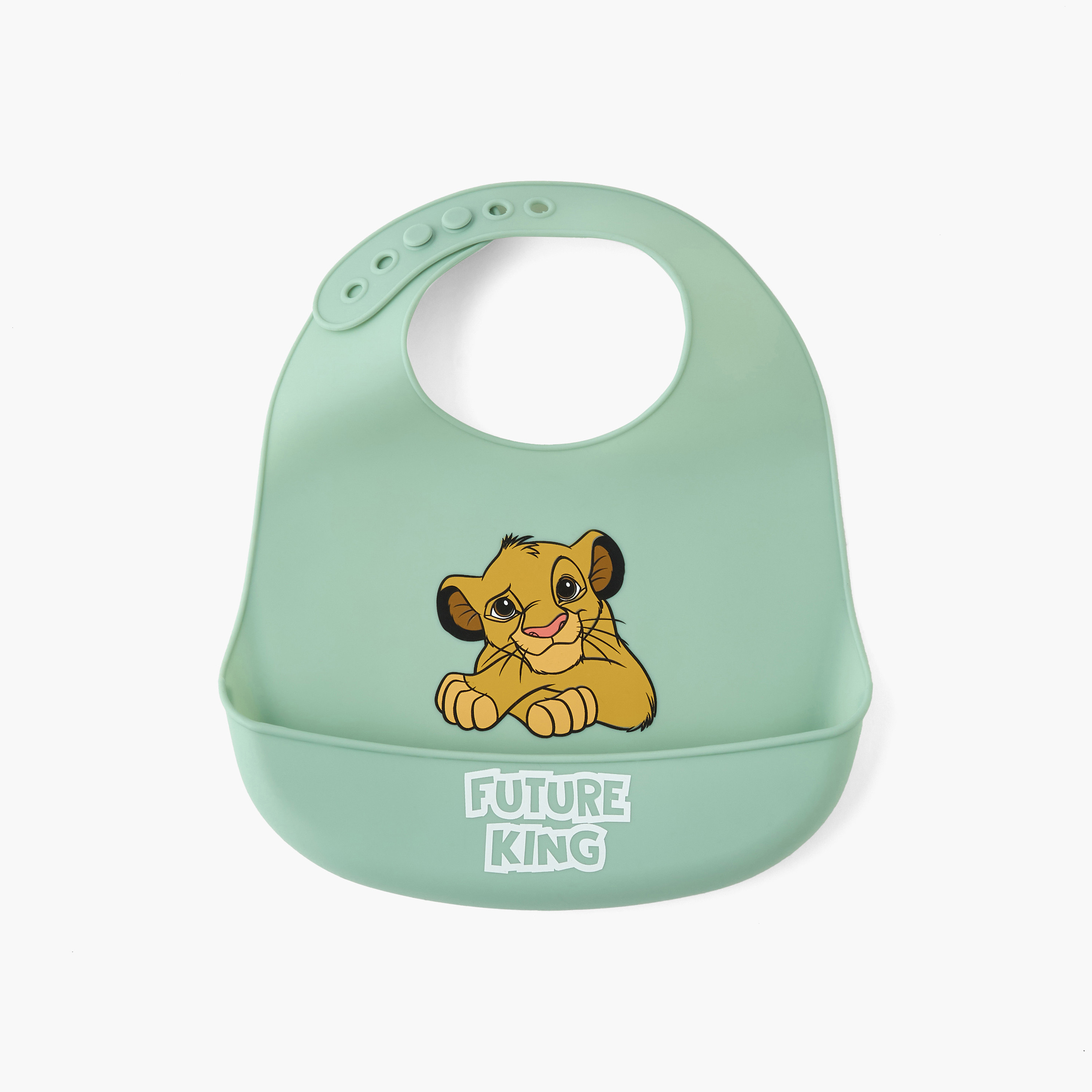 Disney Baby Bib with Simba Print-baby-feeding-bibs-image-1