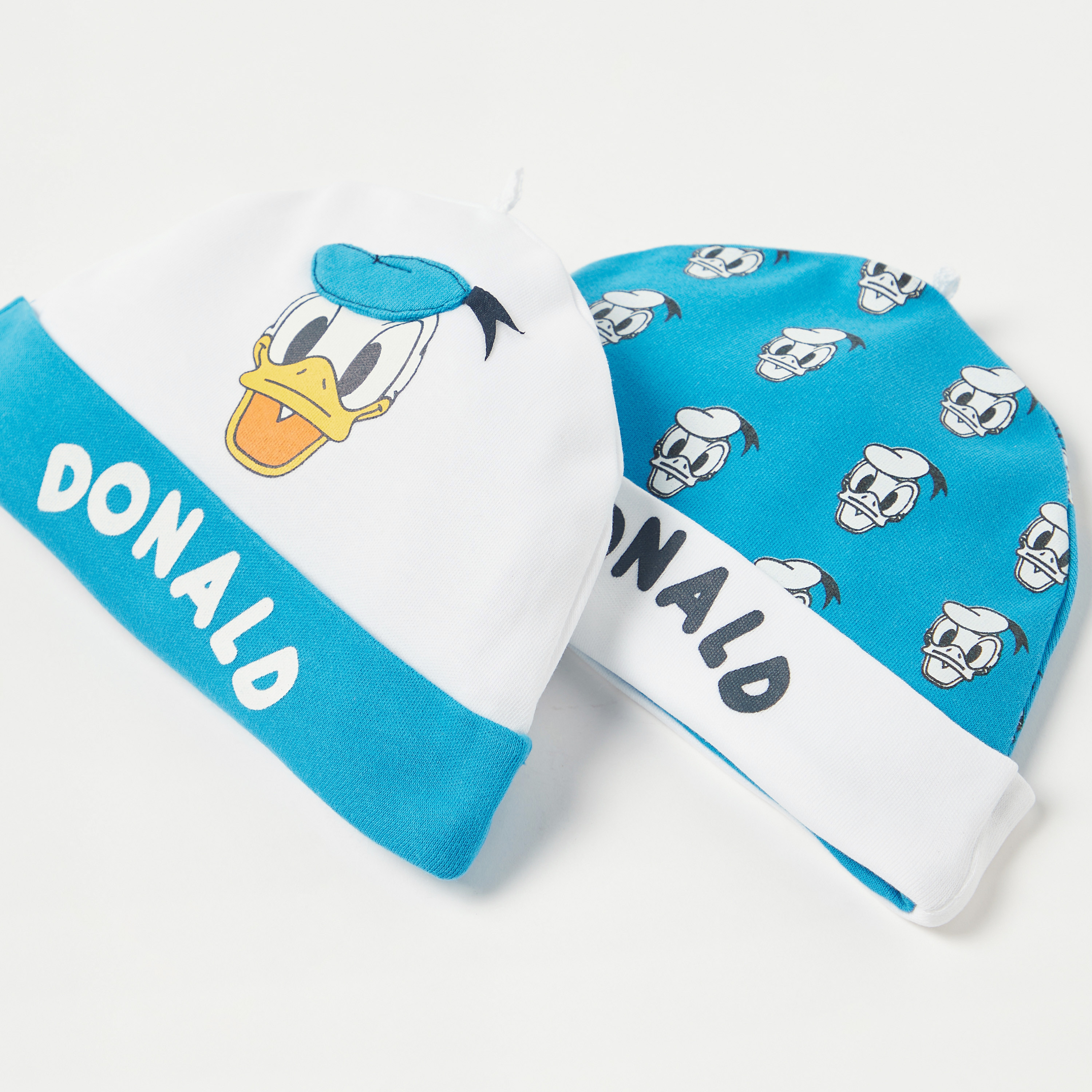 Disney Donald Duck Print Beanie - Set of 2-baby-boys-accessories-caps-image-2