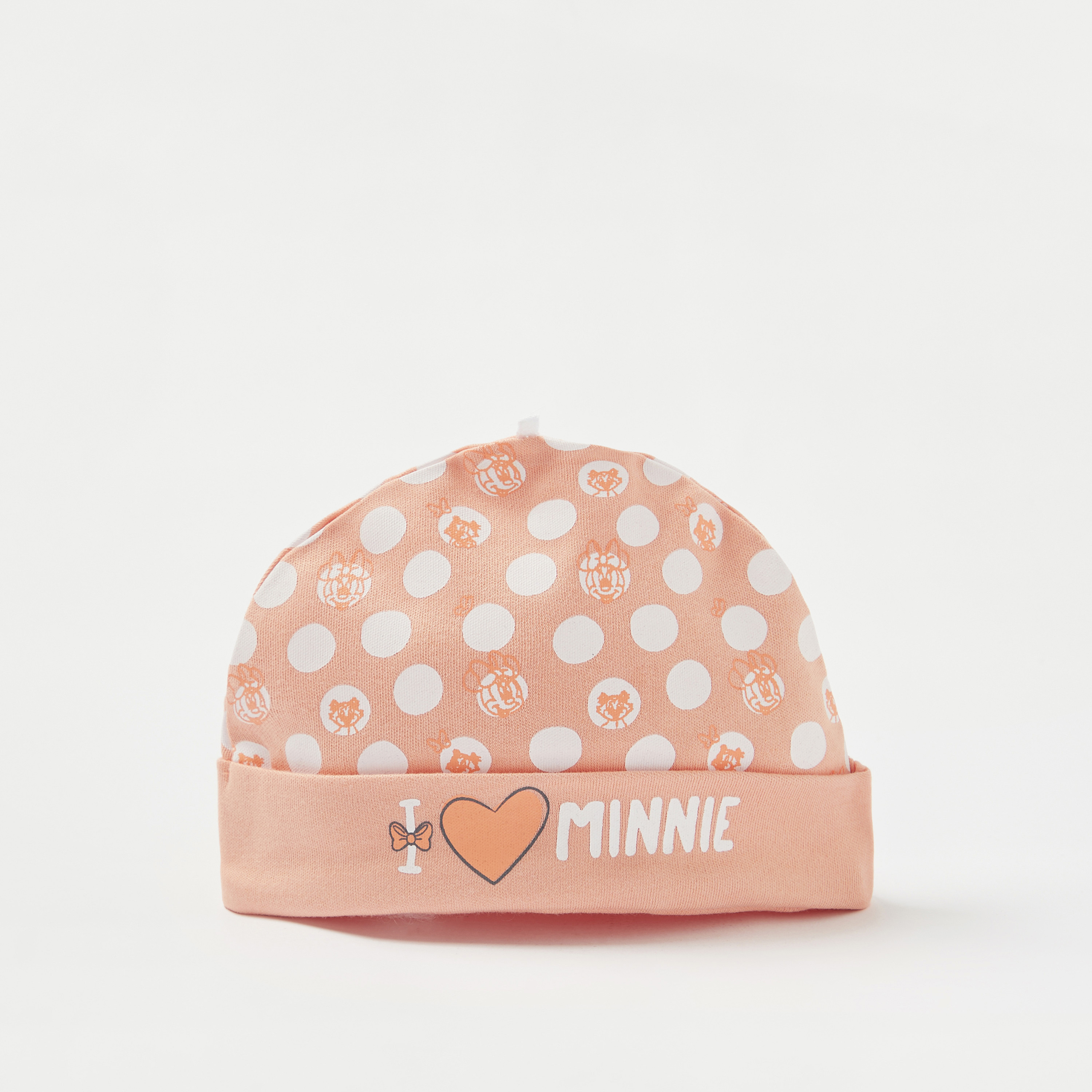 Disney Minnie Mouse Print Beanie - Set of 2-baby-girls-accessories-caps-image-3