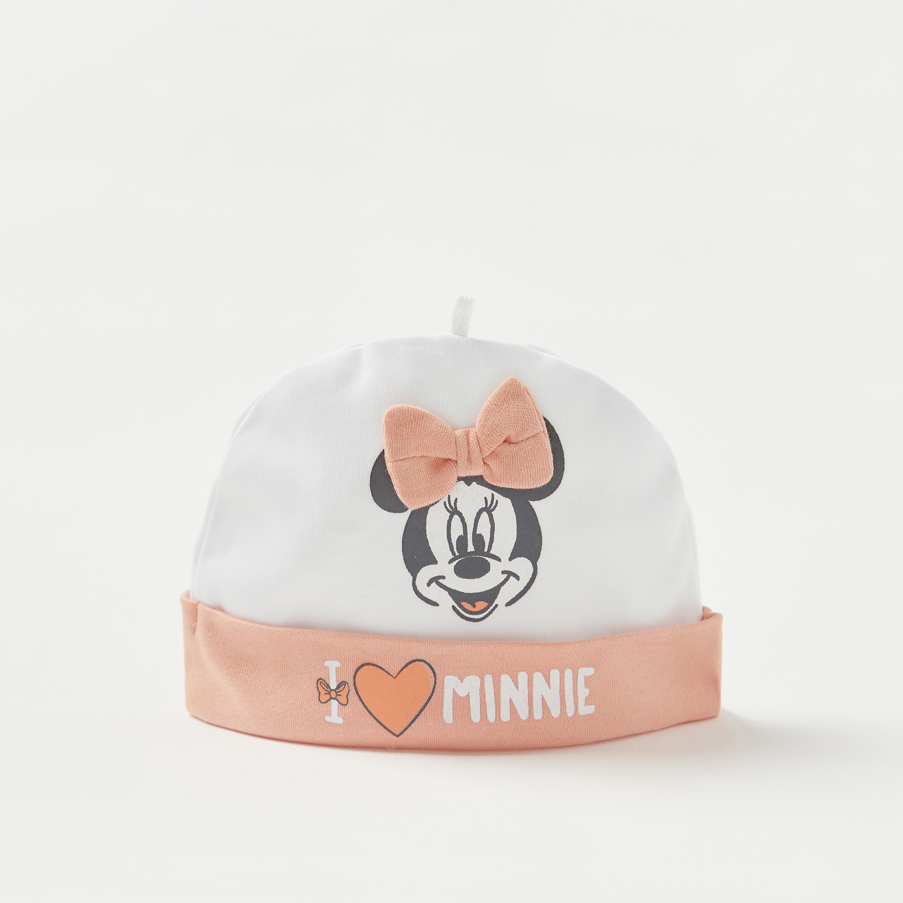 Disney Minnie Mouse Print Beanie - Set of 2-baby-girls-accessories-caps-image-4