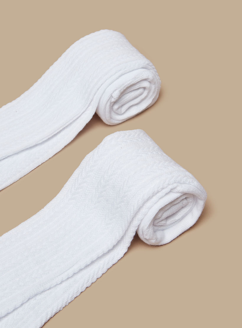 سراويل تحتانية بارزة الملمس من فلورا بيلا - طقم من قطعتين-girls-accessories-socks-image-2