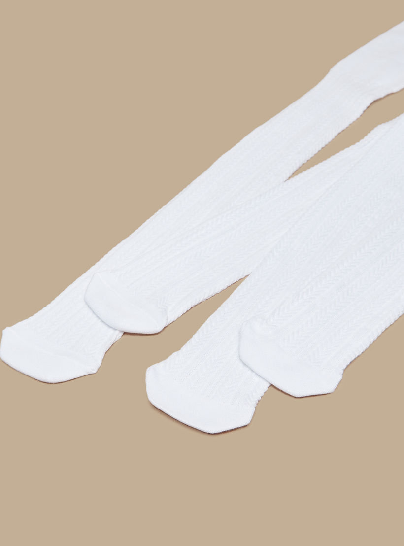 سراويل تحتانية بارزة الملمس من فلورا بيلا - طقم من قطعتين-girls-accessories-socks-image-5