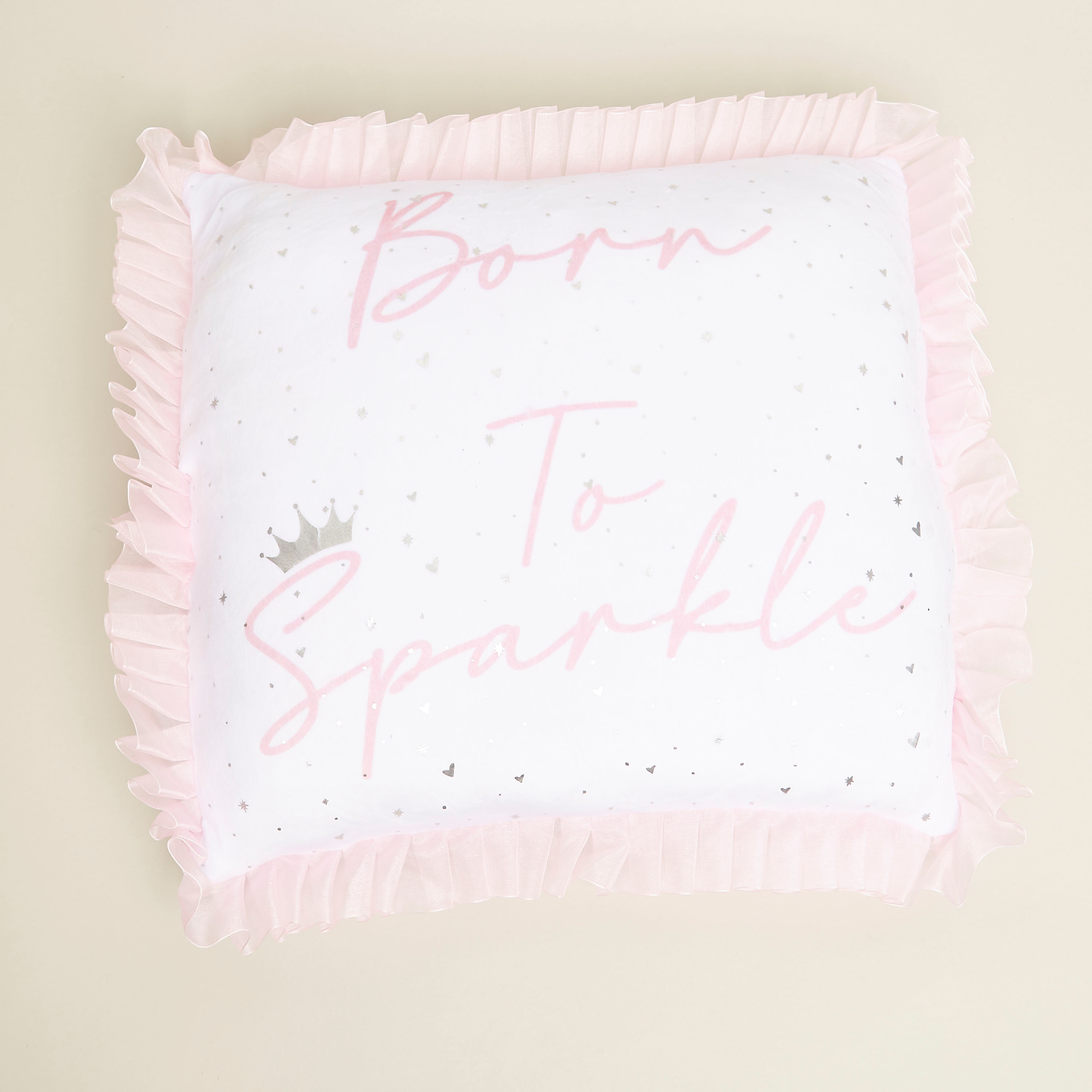 Princess Printed Cushion with Ruffle Detail - 40x40 cms-baby-nursery-toddlerbedding-image-2
