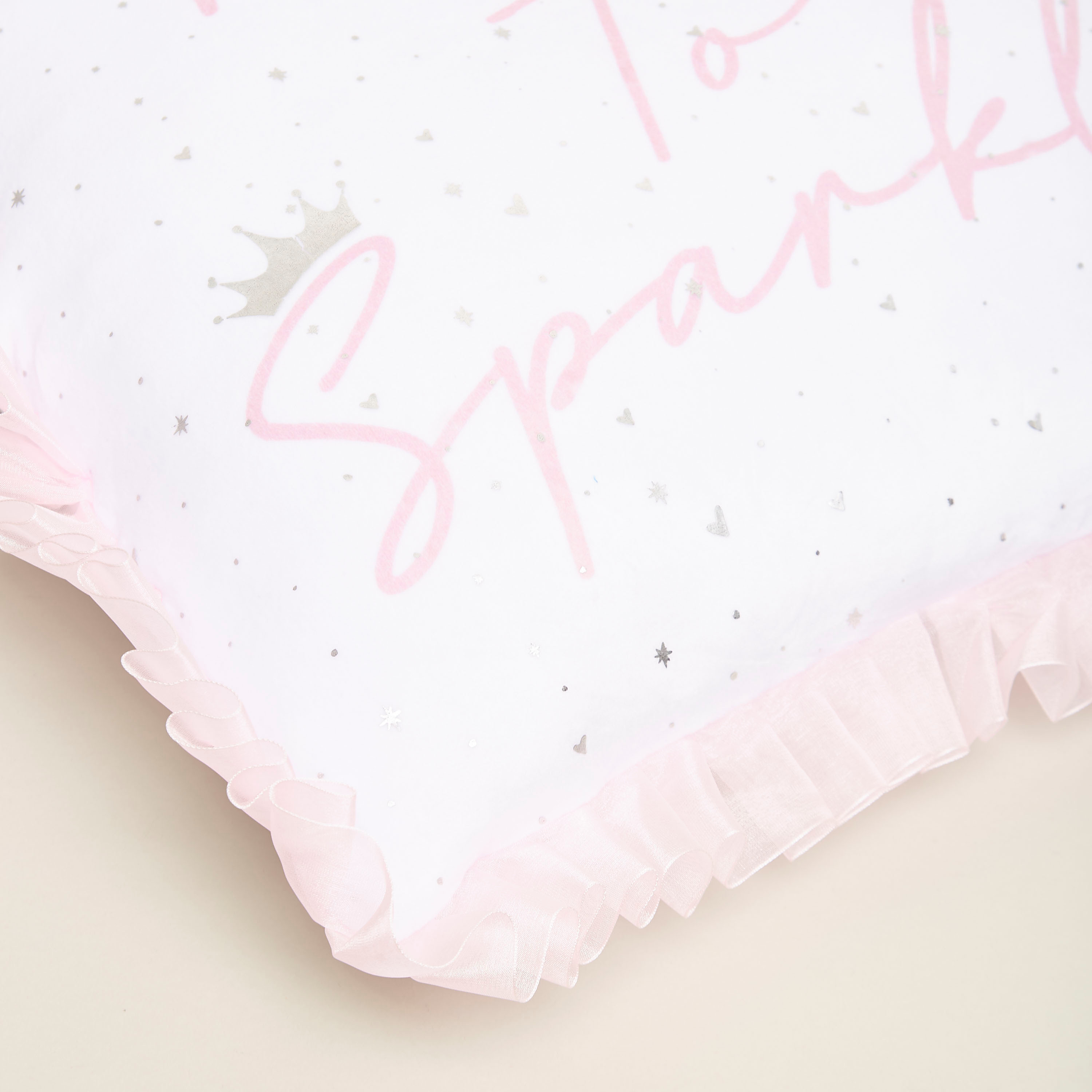 Princess Printed Cushion with Ruffle Detail - 40x40 cms-baby-nursery-toddlerbedding-image-3