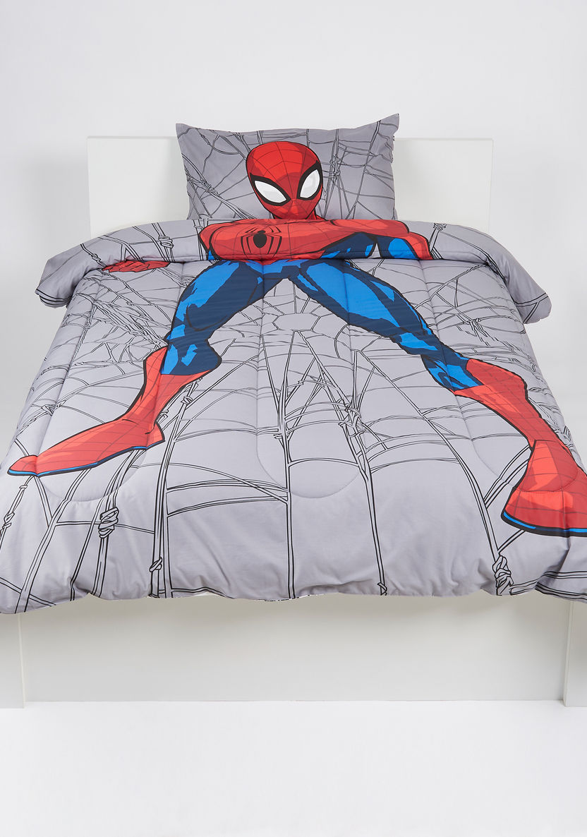 Disney Spider-Man Print 2-Piece Comforter Set-Toddler Bedding-image-0