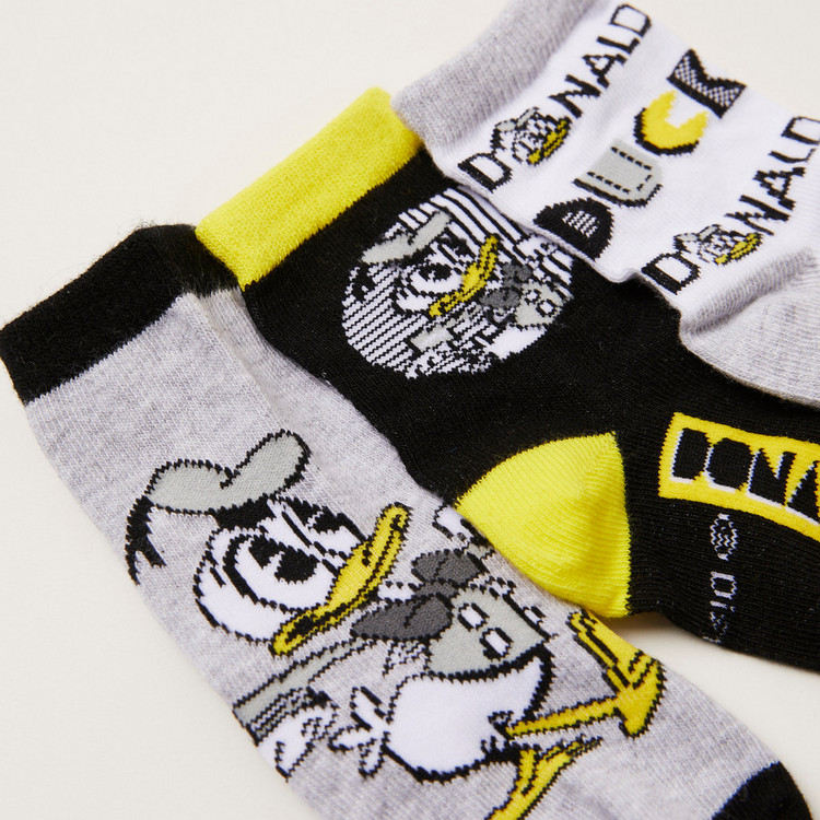 Donald Duck Print Socks - Set of 3