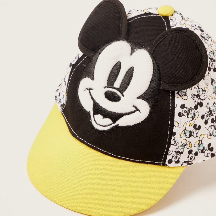 Disney Mickey Mouse Detail Baseball Cap with Adjustable Strap