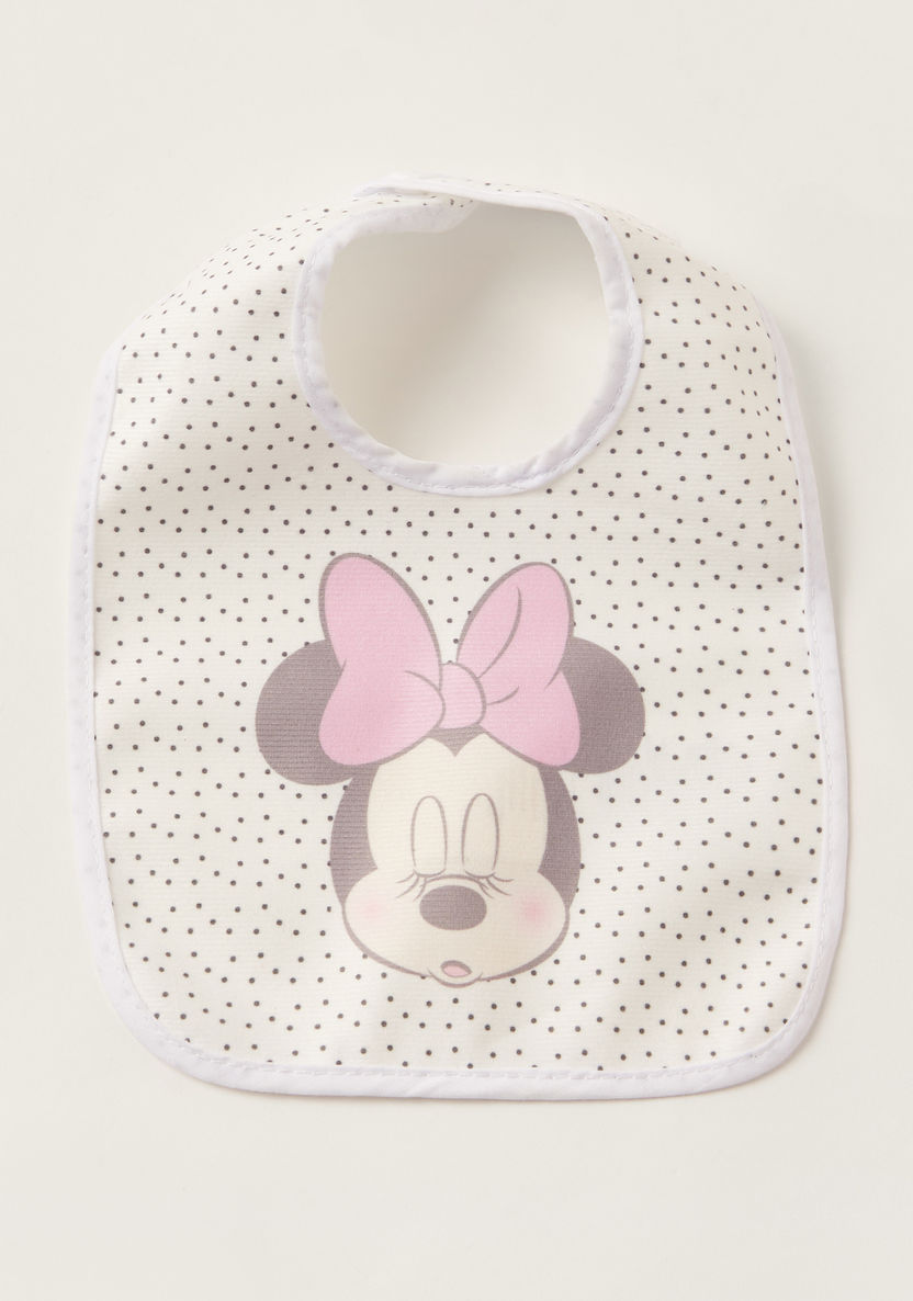 Disney Minnie Mouse Print Bib with Snap Button Closure - Set of 6-Bibs and Burp Cloths-image-1