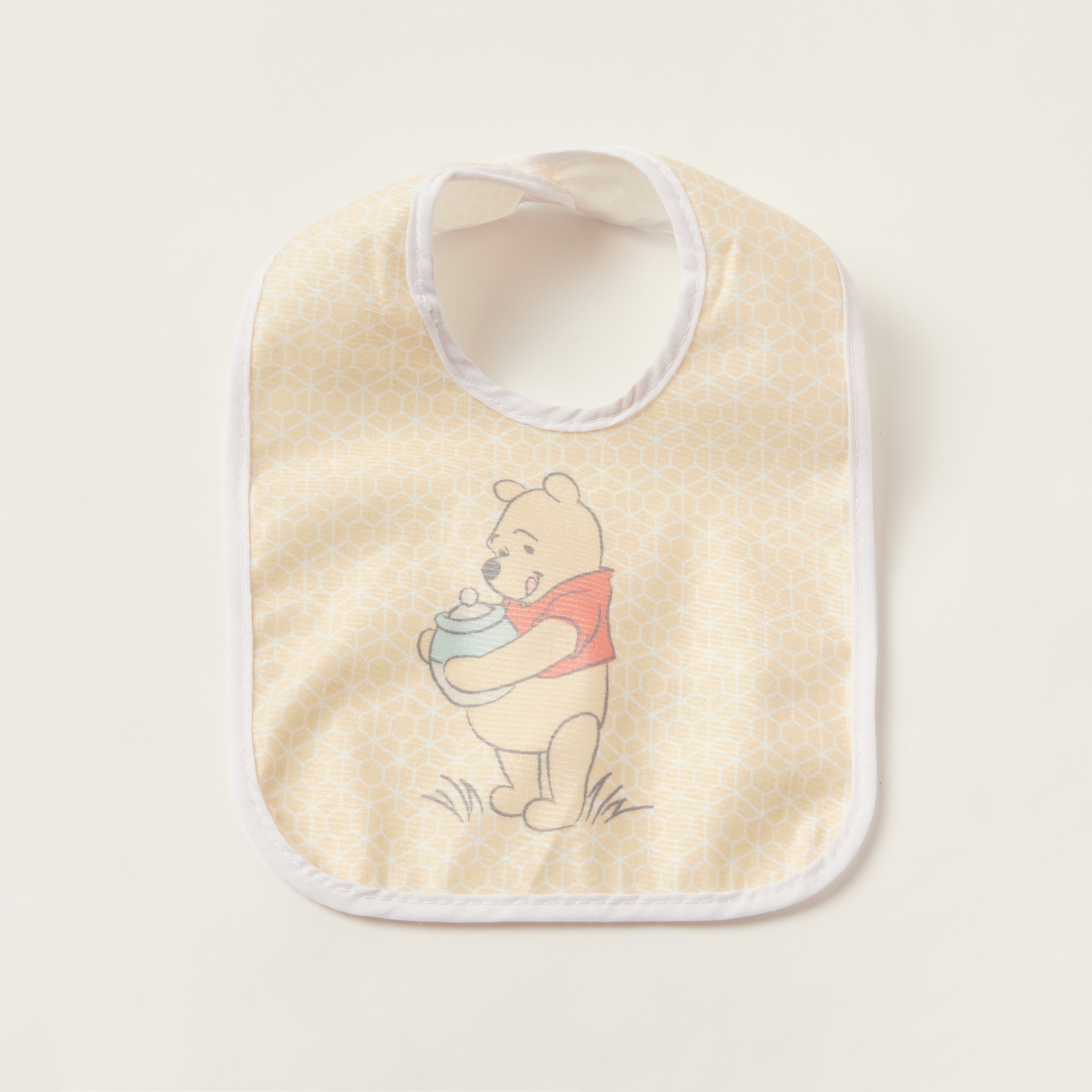 Disney Winnie the Pooh Print Bib with Snap Button Closure - Set of 6-baby-feeding-bibs-image-3