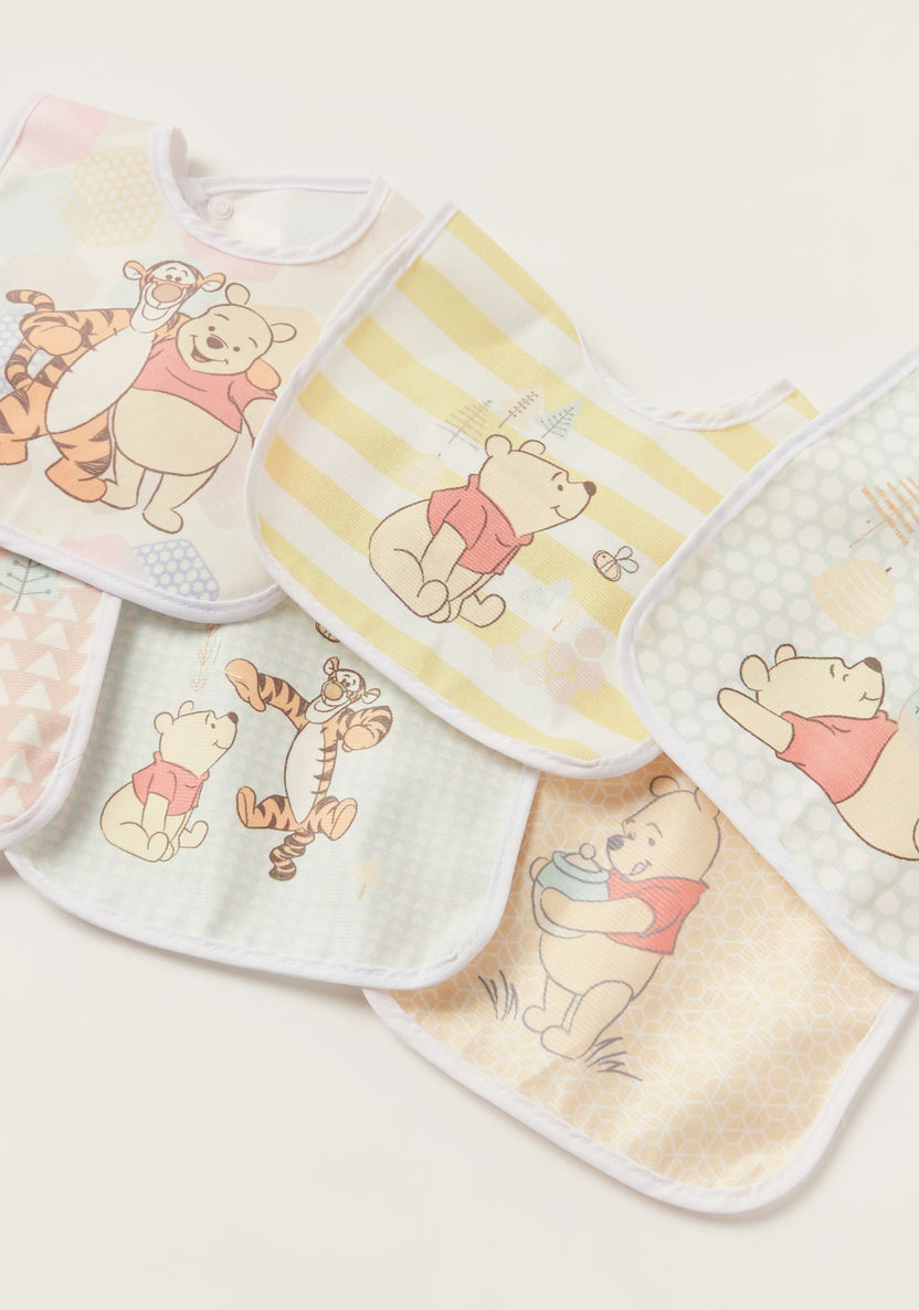 Disney Winnie the Pooh Print Bib with Snap Button Closure - Set of 6-Accessories-image-3
