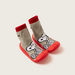 Snoopy Printed Sneaker Booties with Cuffed Hem-Booties-thumbnail-1
