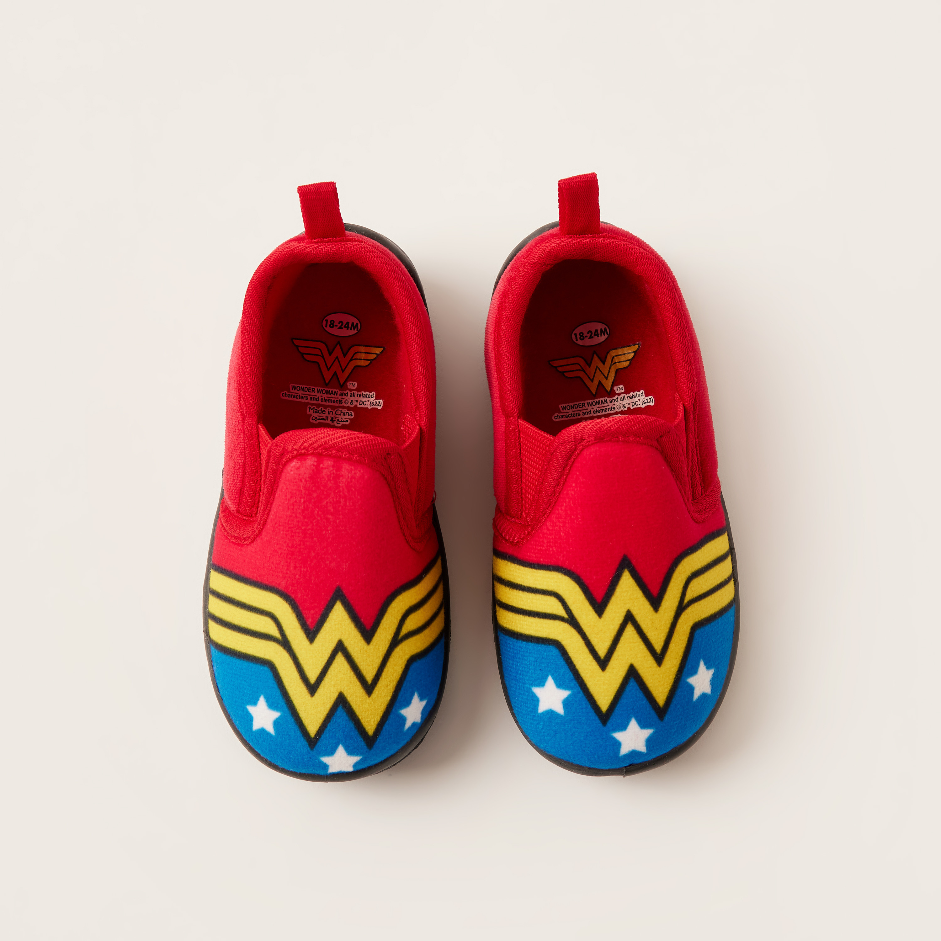 Wonder woman slip hot sale on shoes