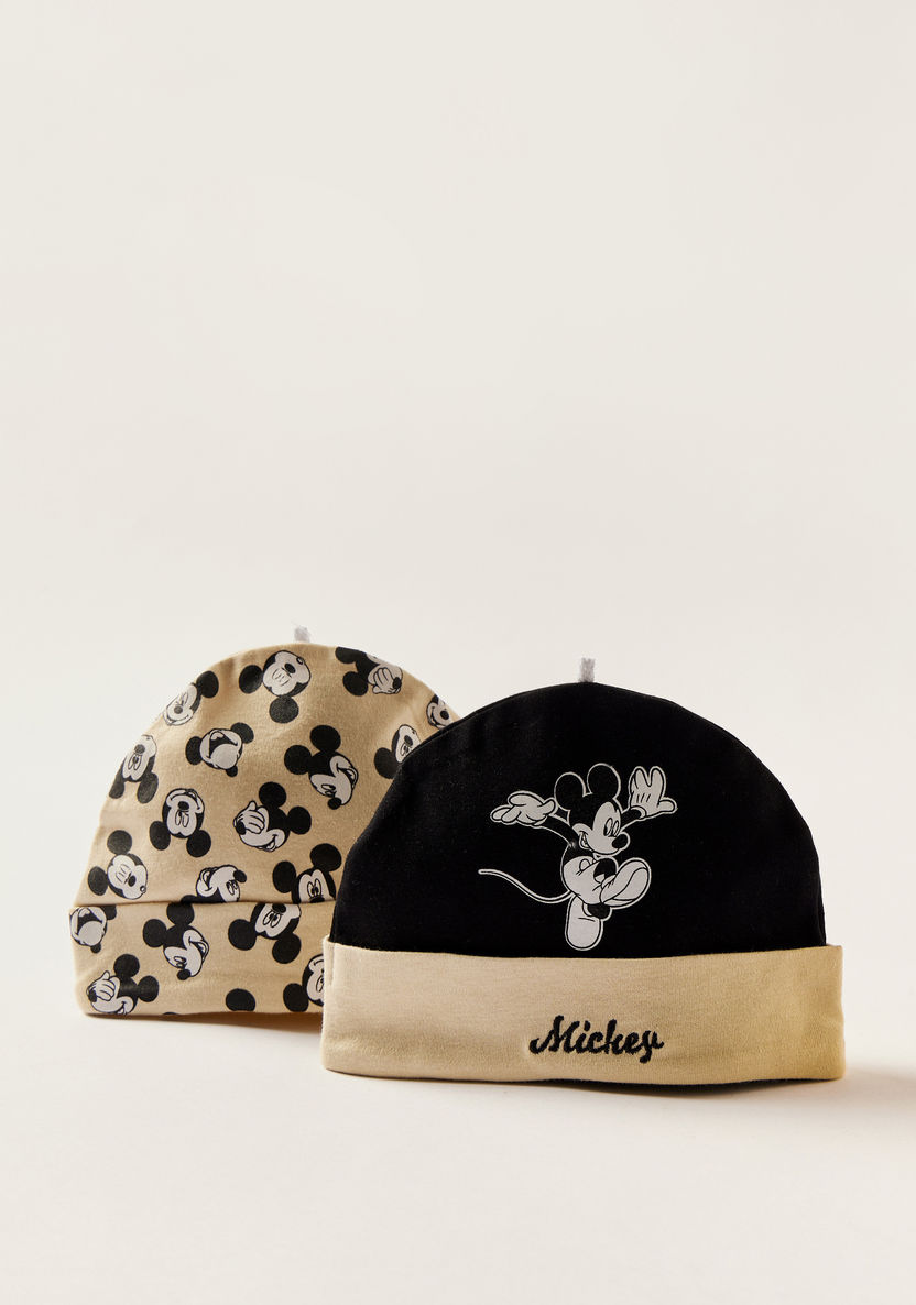 Mickey Mouse Print Beanie - Set of 2-Caps-image-0
