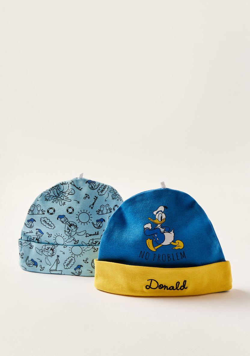 Donald Duck Print Beanie - Set of 2-Caps-image-0