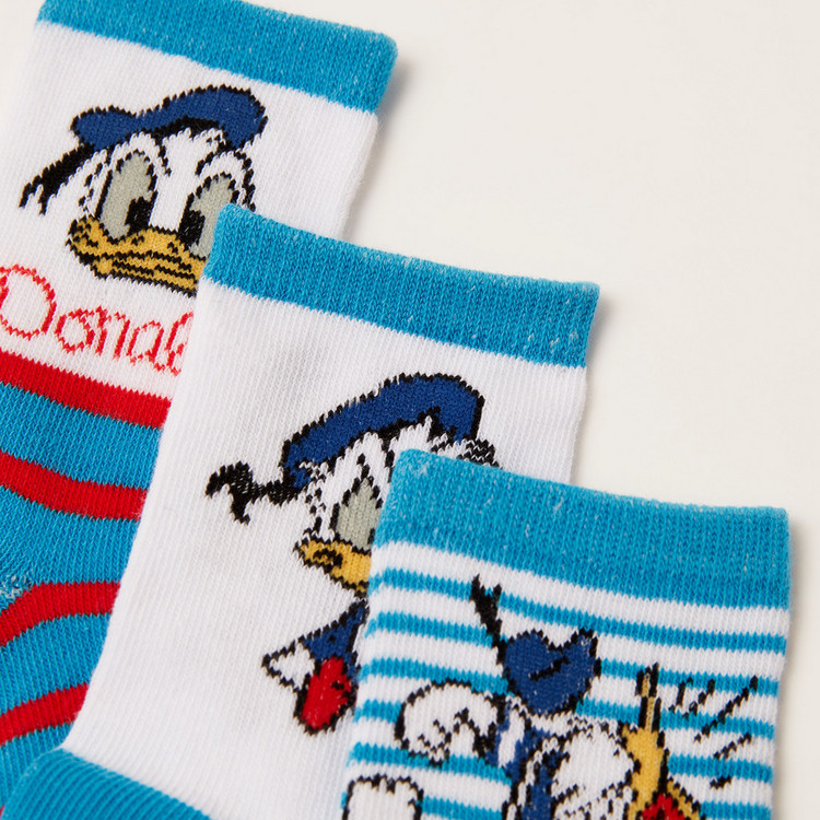 Disney Daffy Duck Print Socks with Elasticated Hem - Set of 3