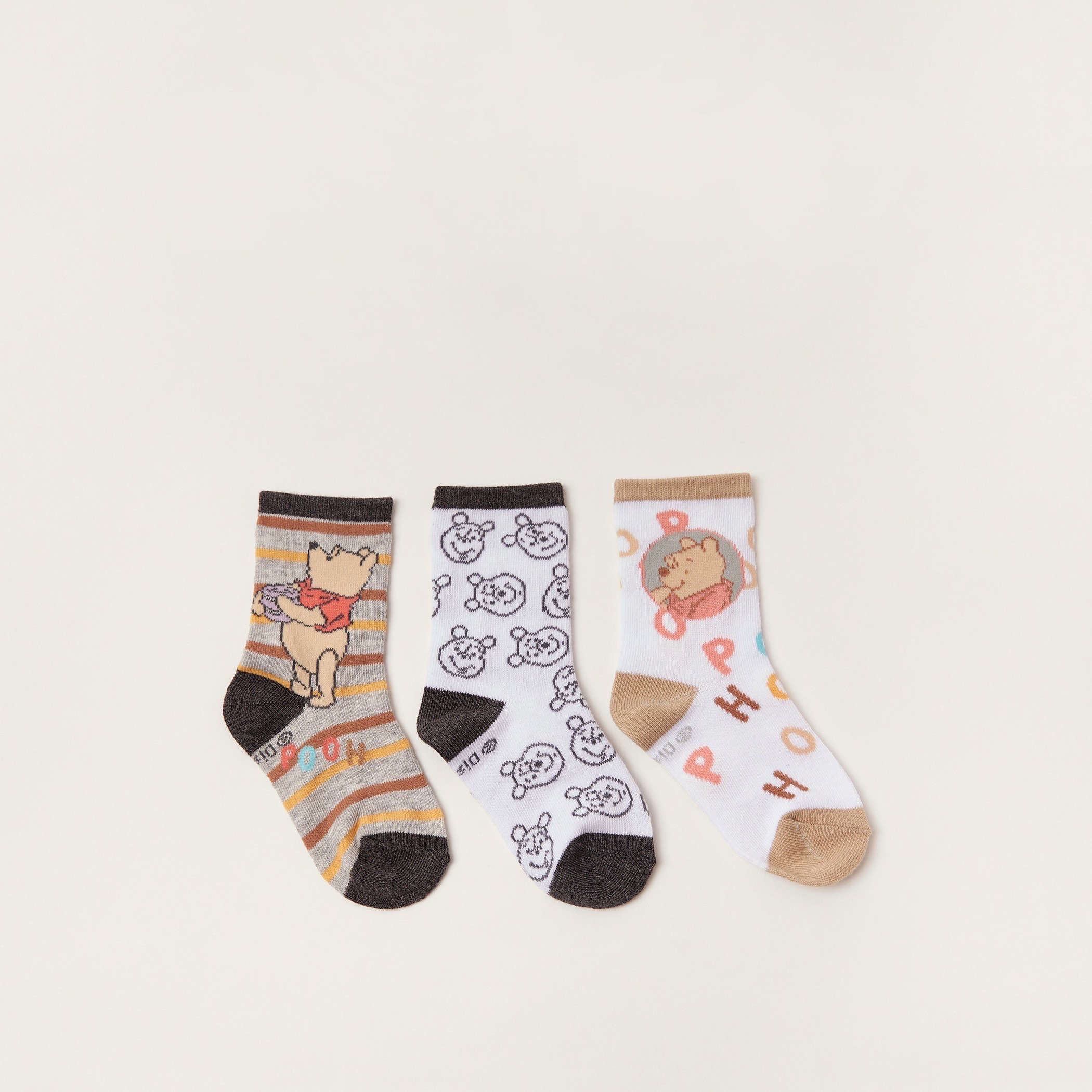 جوارب بطبعات ويني ذي بو من ديزني - طقم من 3-baby-boys-accessories-socks-image-1