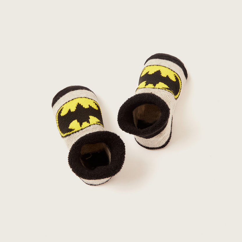 Batman Textured Booties with Elasticated Hem-Booties-image-0