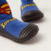 Superman Printed Booties with Cuffed Hem-Booties-thumbnail-2