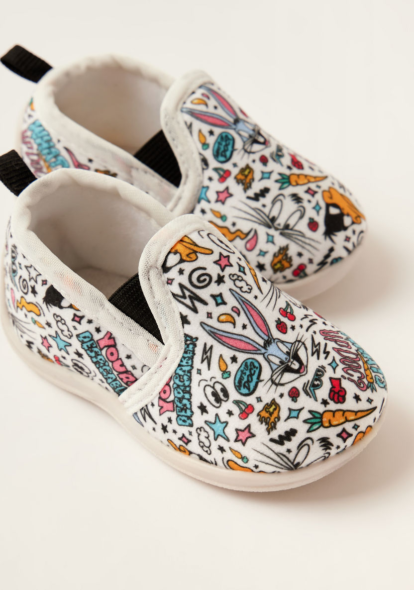 Bugs Bunny Printed Slip-On Shoes with Elasticised Gussets-Casual-image-2
