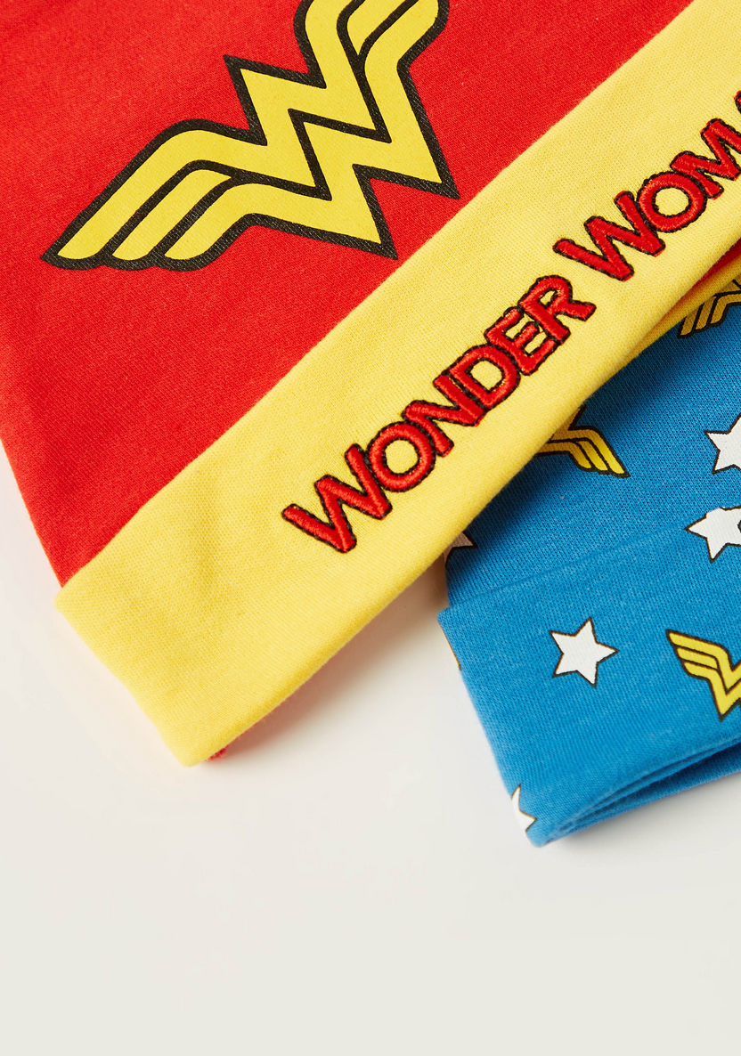 Wonder Woman Printed Cap - Set of 2-Caps-image-1