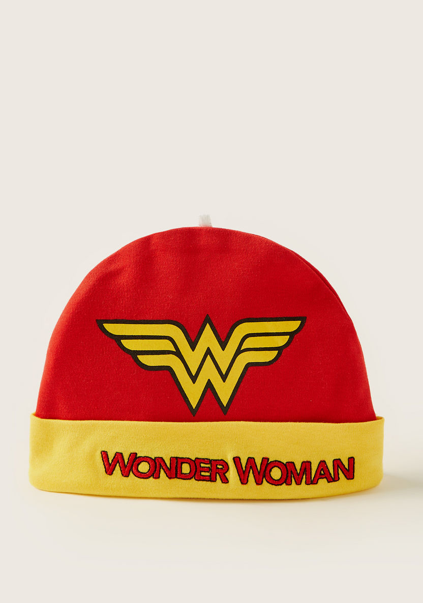 Wonder Woman Printed Cap - Set of 2-Caps-image-2