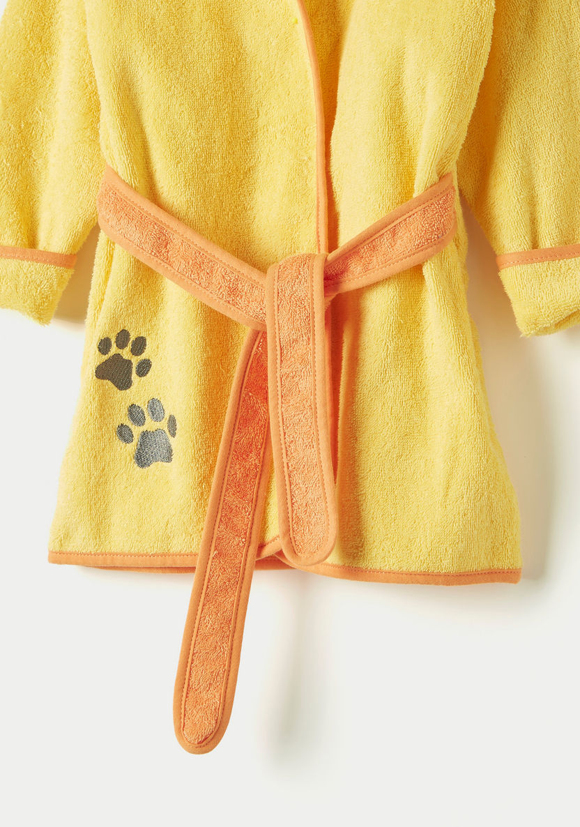 Disney Simba Embroidered Bathrobe with Hood and Tie-Up Belt-Towels and Flannels-image-1
