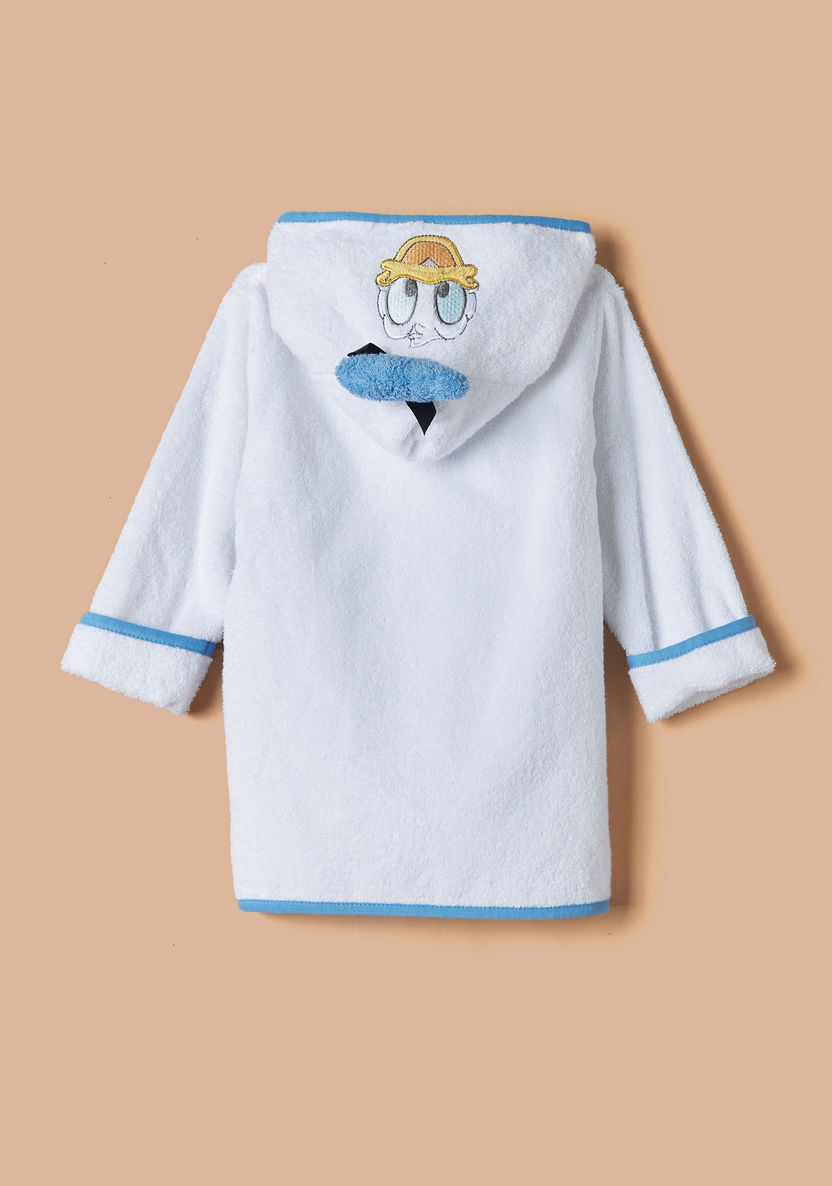Disney Donald Duck Embroidered Bathrobe with Hood and Tie-Up Belt-Towels and Flannels-image-3