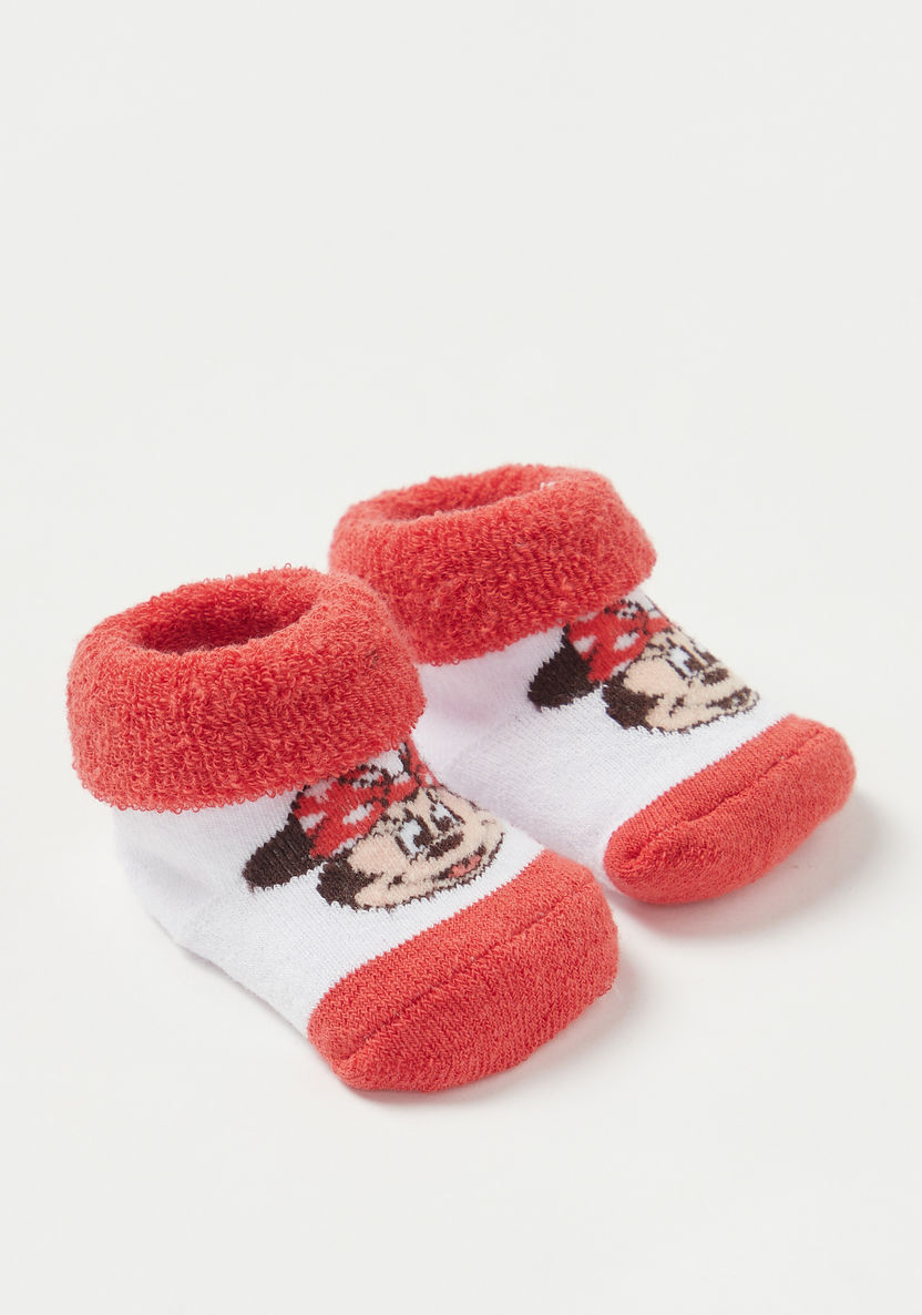 Disney Minnie Mouse Textured Slip-On Booties-Booties-image-1