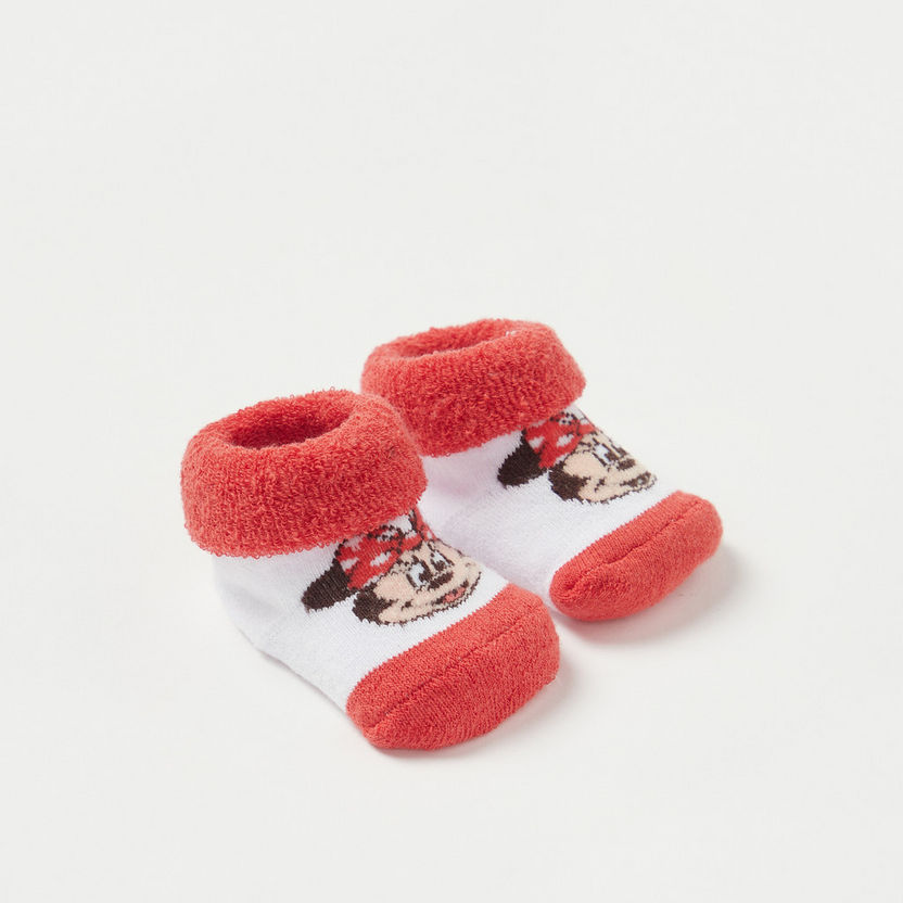 Disney Minnie Mouse Textured Slip-On Booties-Booties-image-1