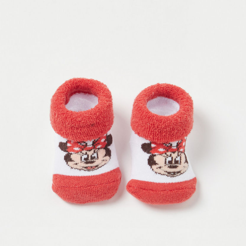 Disney Minnie Mouse Textured Slip-On Booties-Booties-image-4