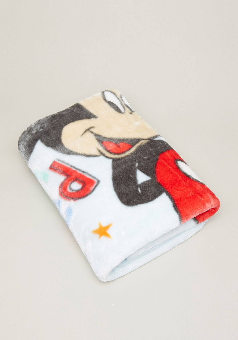 Disney Mickey Mouse Print Blanket - 81x81 cms-Blankets and Throws-image-0