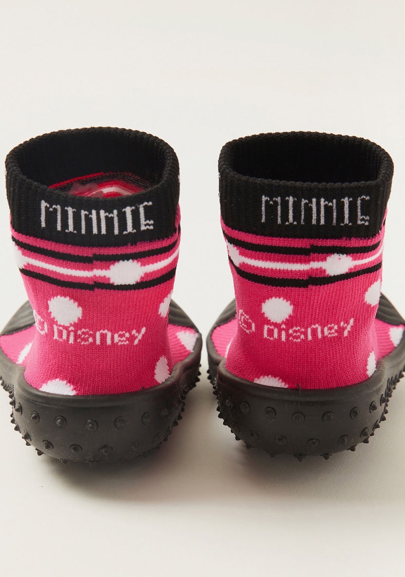 Minnie Mouse Graphic Print Booties with Cuffed Hem-Booties-image-3