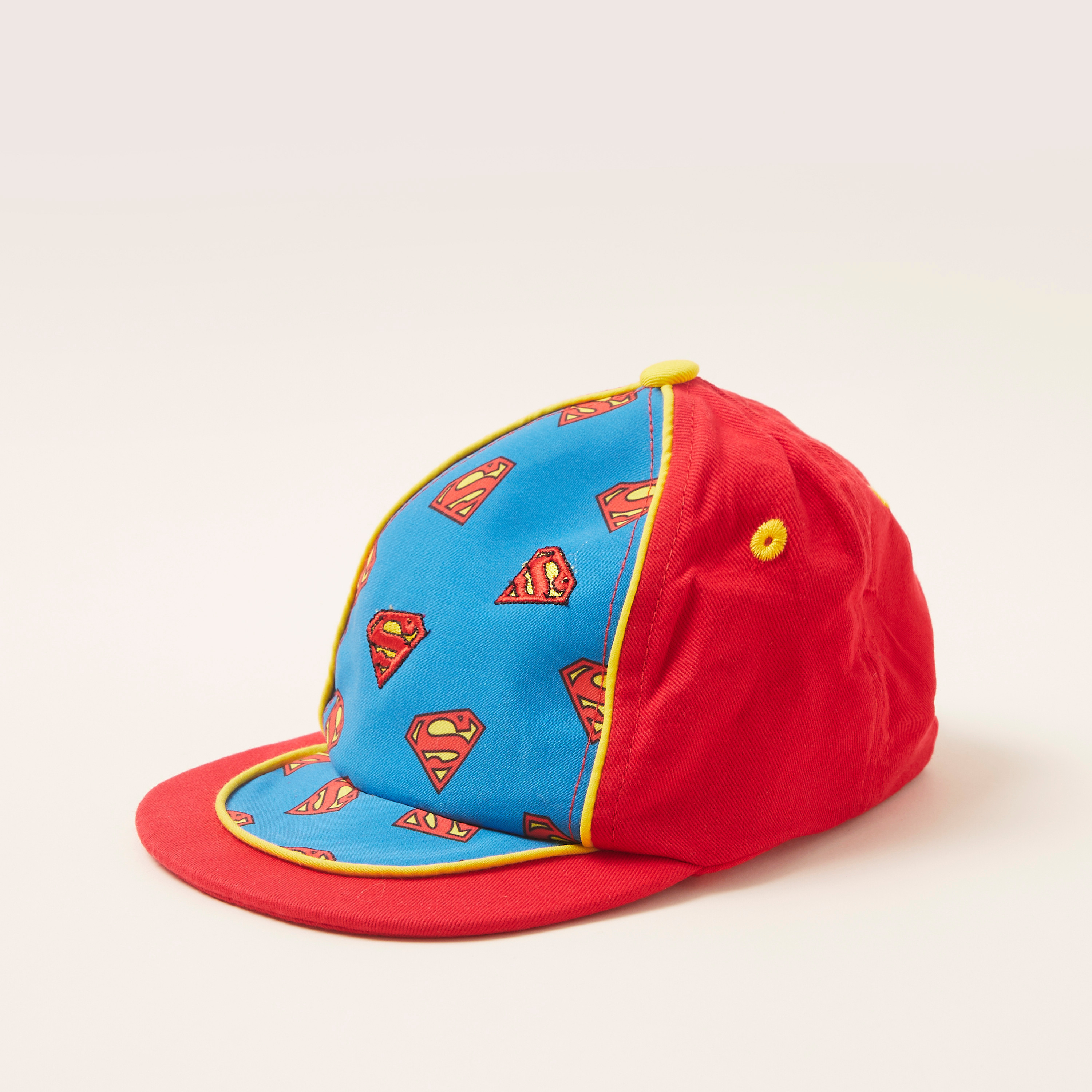 قبعة كاب بشريط مطّاطي وطبعات سوبر مان-baby-boys-accessories-caps-image-1