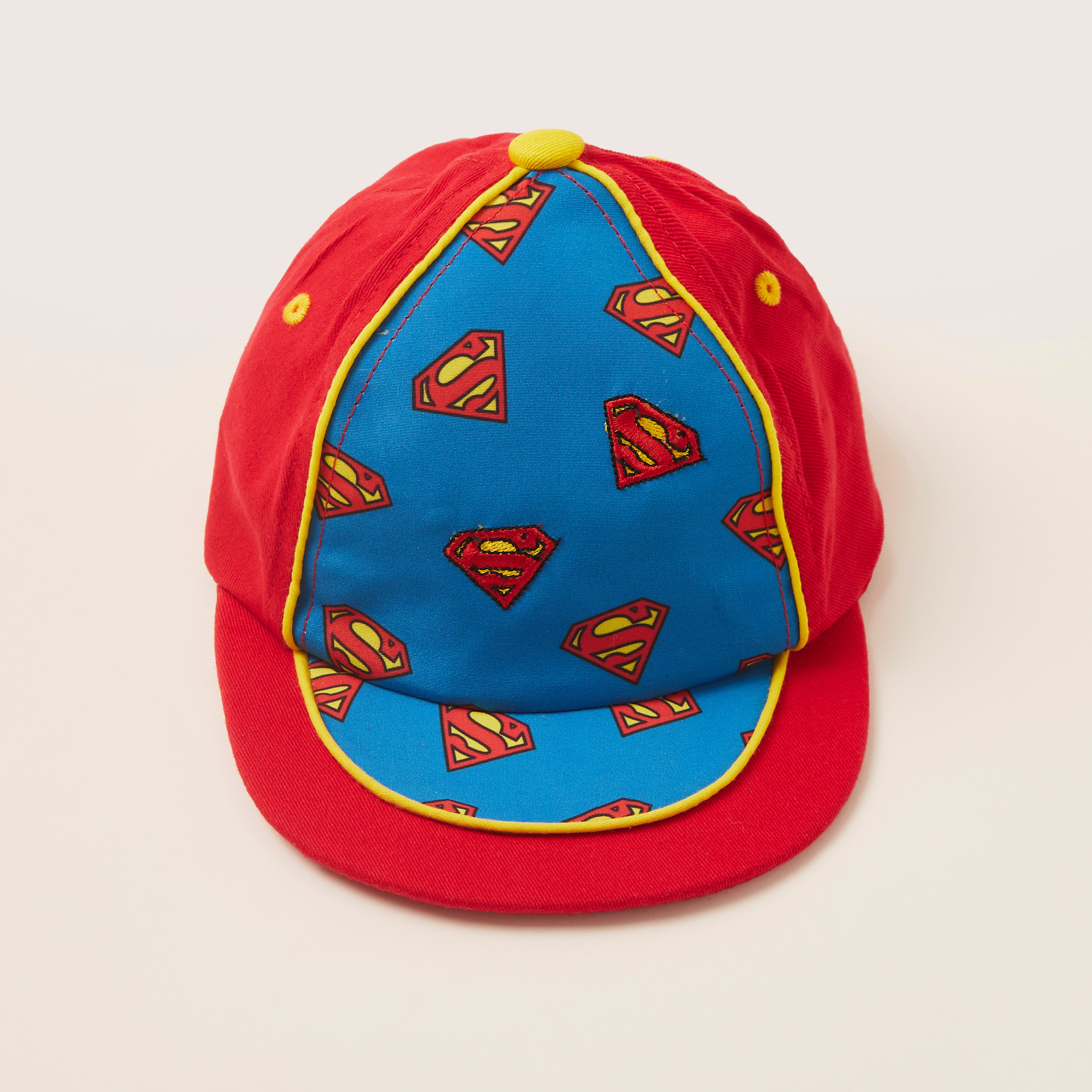 قبعة كاب بشريط مطّاطي وطبعات سوبر مان-baby-boys-accessories-caps-image-2