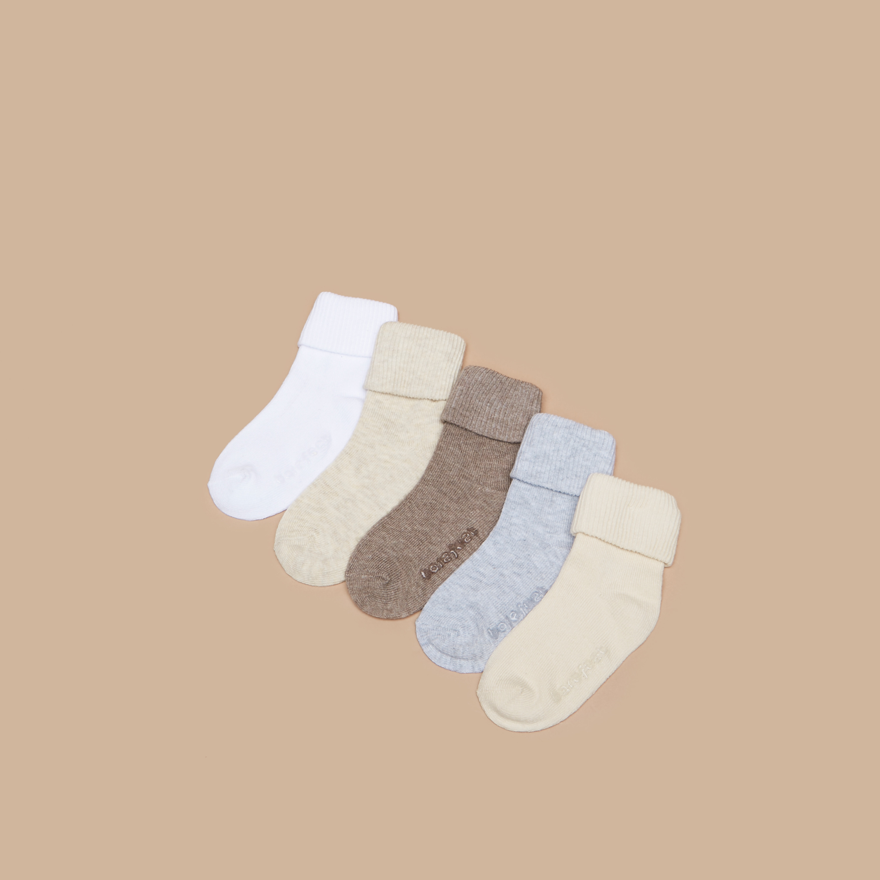 Barefeet Ribbed Ankle Length Socks - Set of 5-girls-accessories-socks-image-9