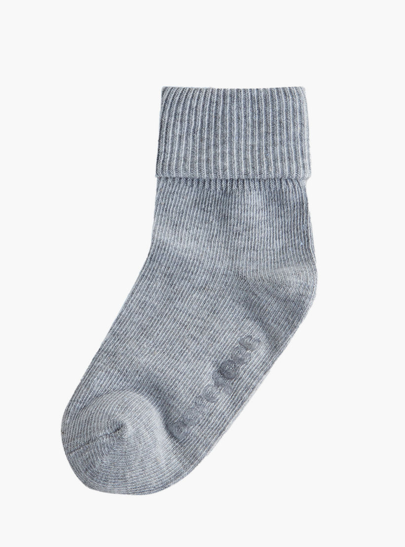 جوارب مضلعة بطول الكاحل من بيرفيت - طقم من 5 أزواج-girls-accessories-socks-image-2