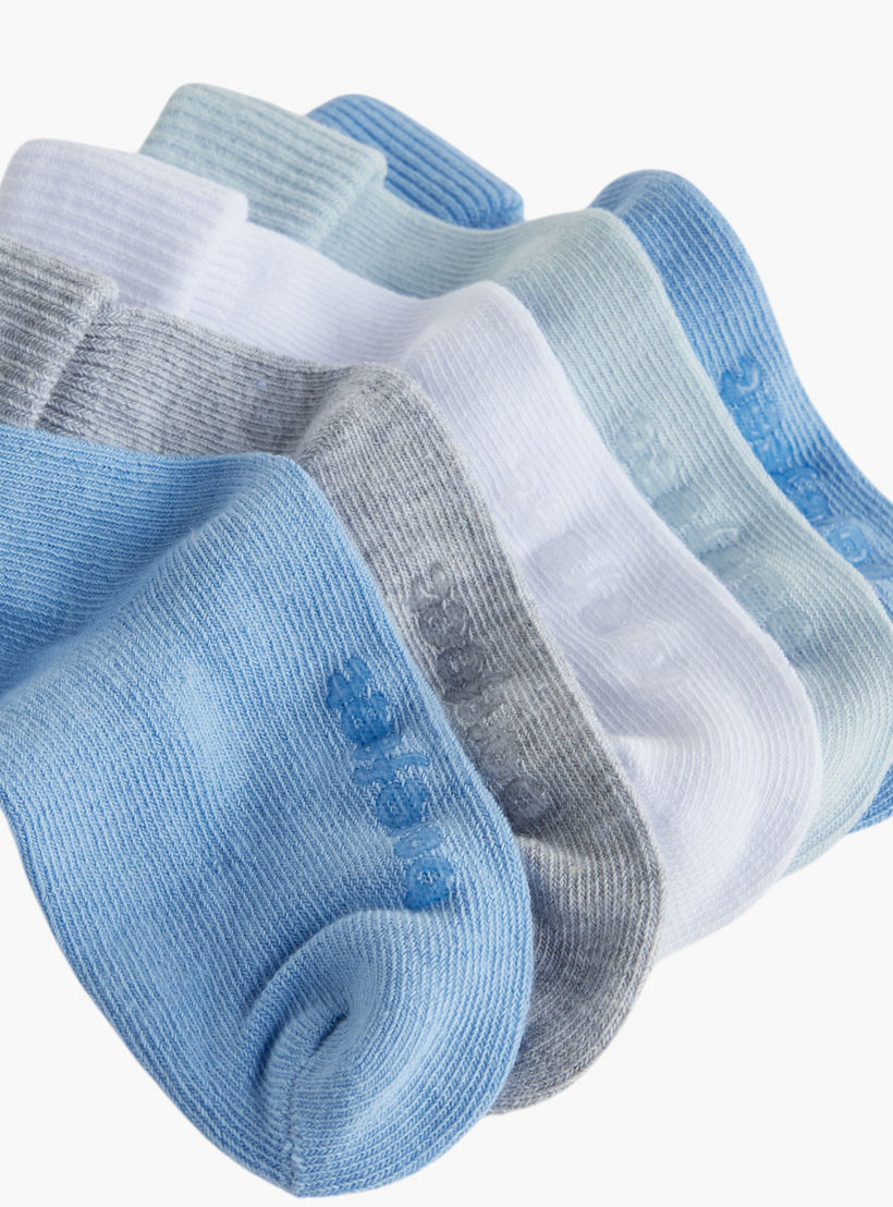 جوارب مضلعة بطول الكاحل من بيرفيت - طقم من 5 أزواج-girls-accessories-socks-image-4