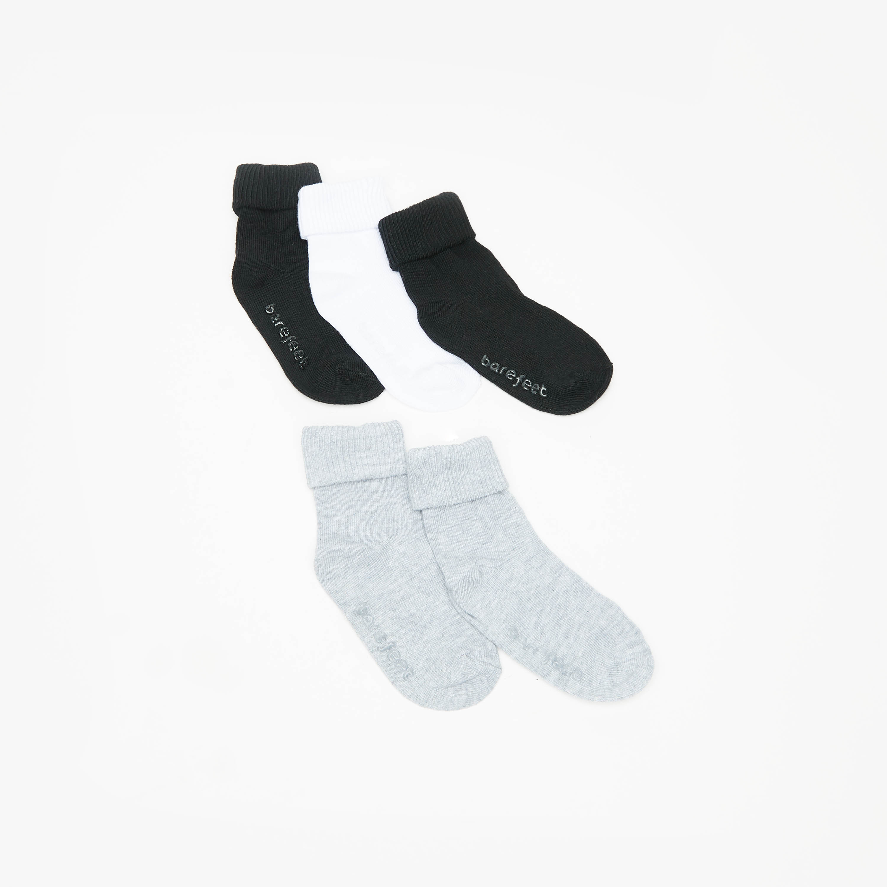 Barefeet Ribbed Ankle Length Socks - Set of 5-girls-accessories-socks-image-2