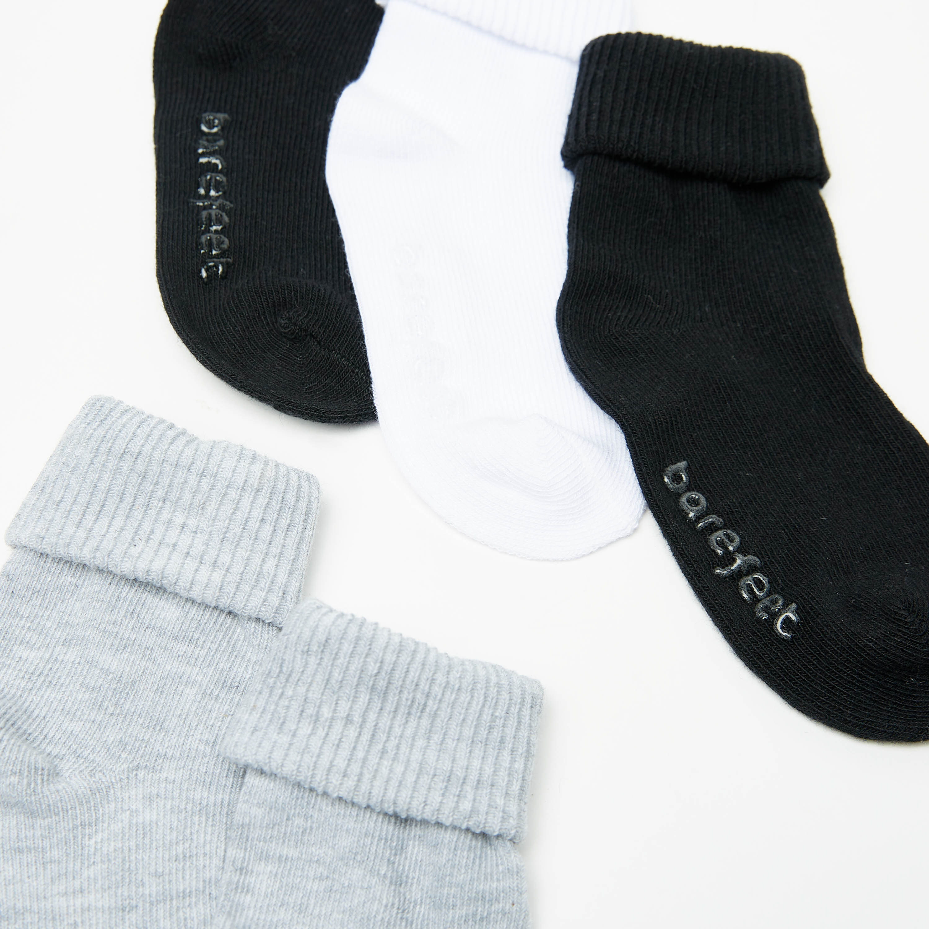 Barefeet Ribbed Ankle Length Socks - Set of 5-girls-accessories-socks-image-3