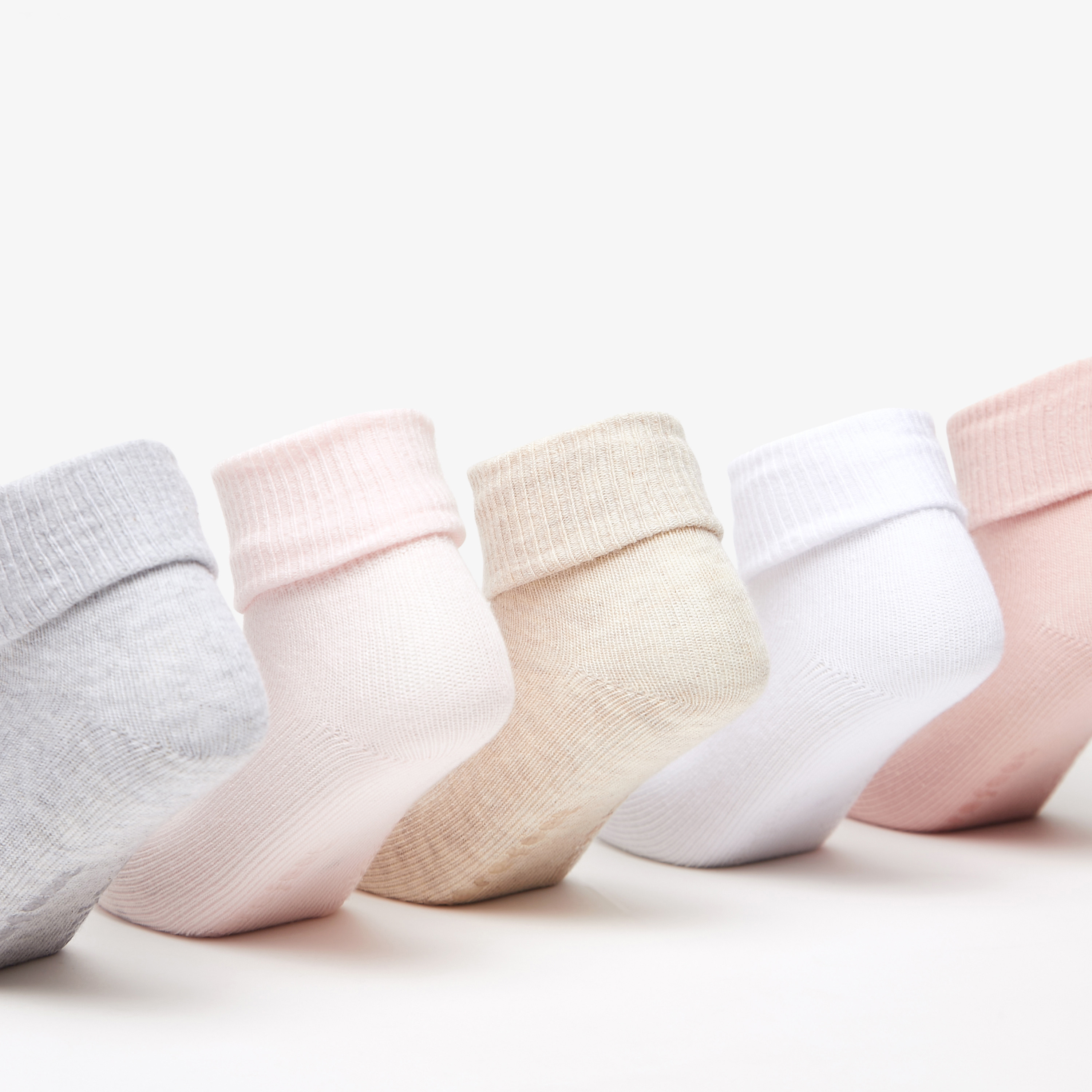 Barefeet Ribbed Ankle Length Socks - Set of 5-girls-accessories-socks-image-7